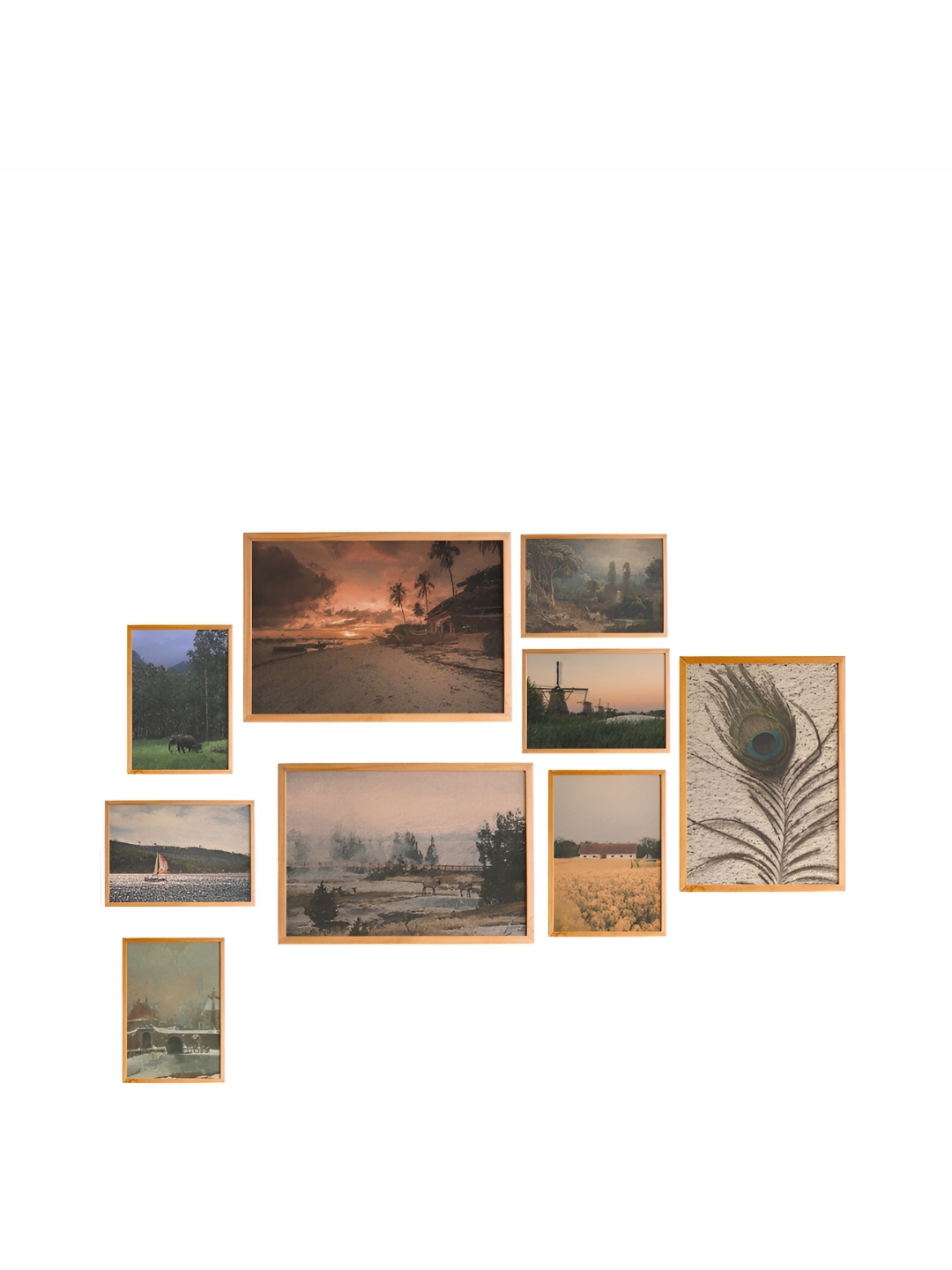 

Cadore Gifts Beige 6Pcs &More Vintage Wall Paintings