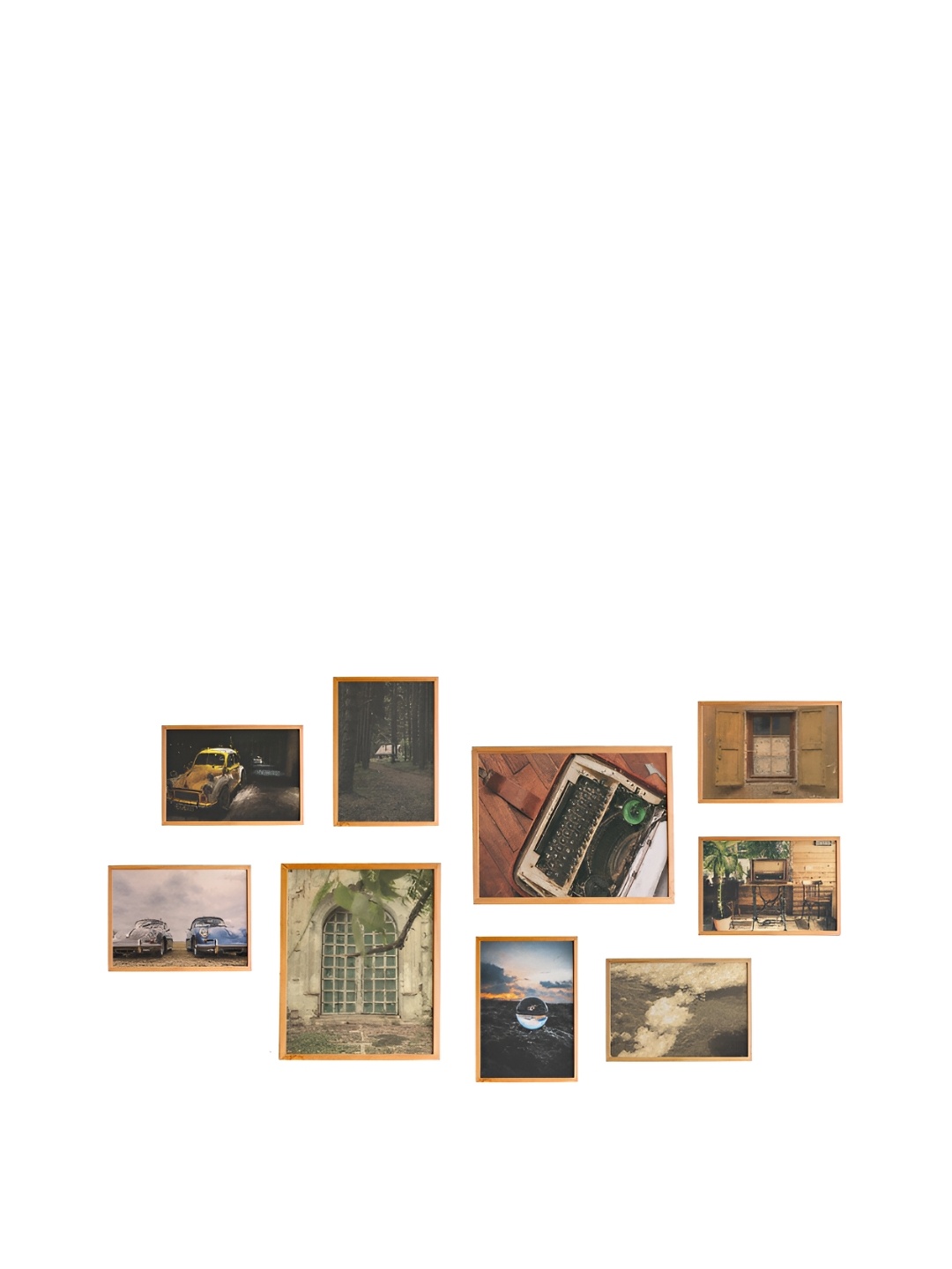 

Cadore Gifts Beige & Green 9 Pieces Vintages Canvas Painting Wall Art