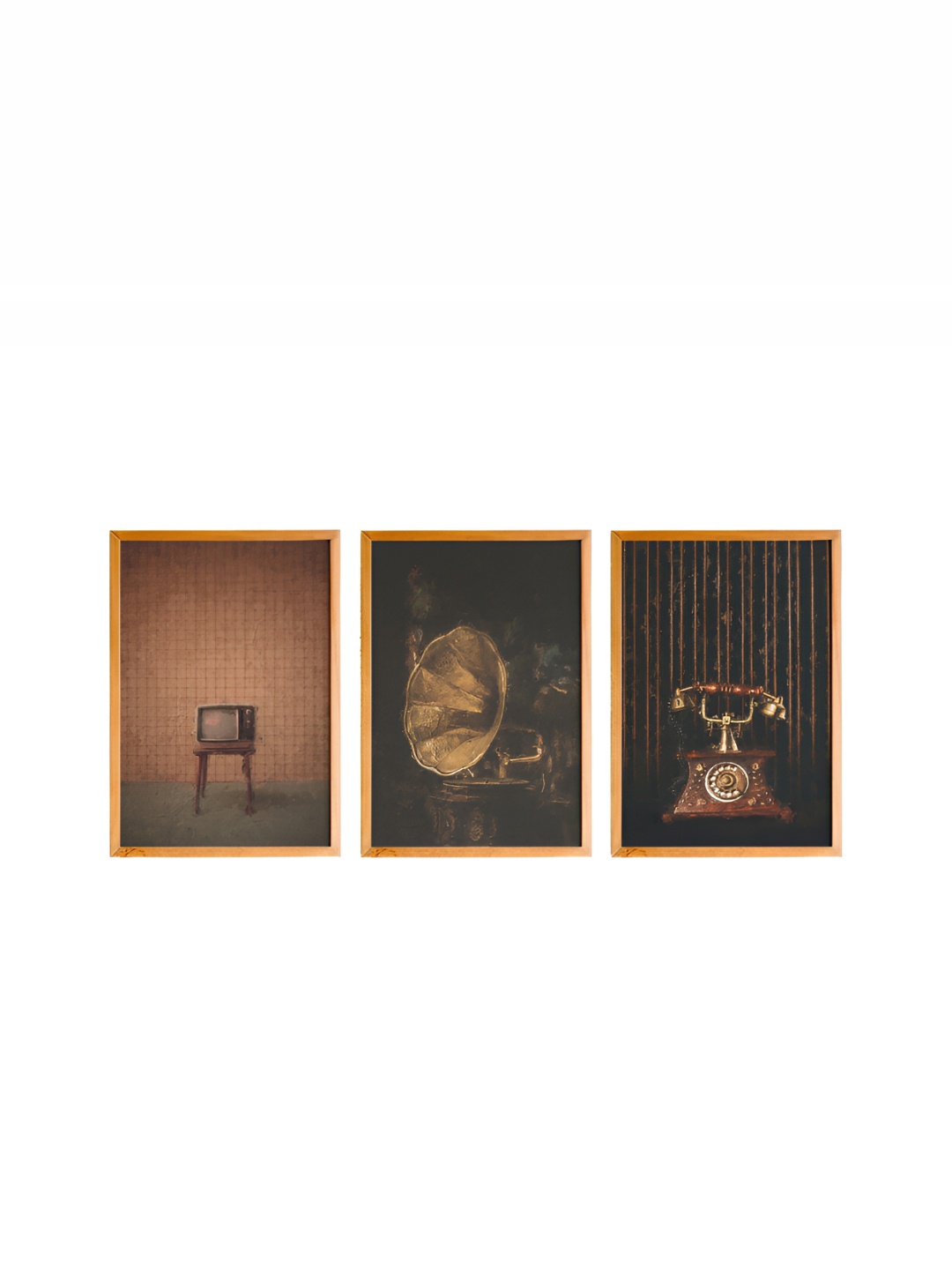 

Cadore Gifts Beige Brown 3 Pieces Vintage Wall Art