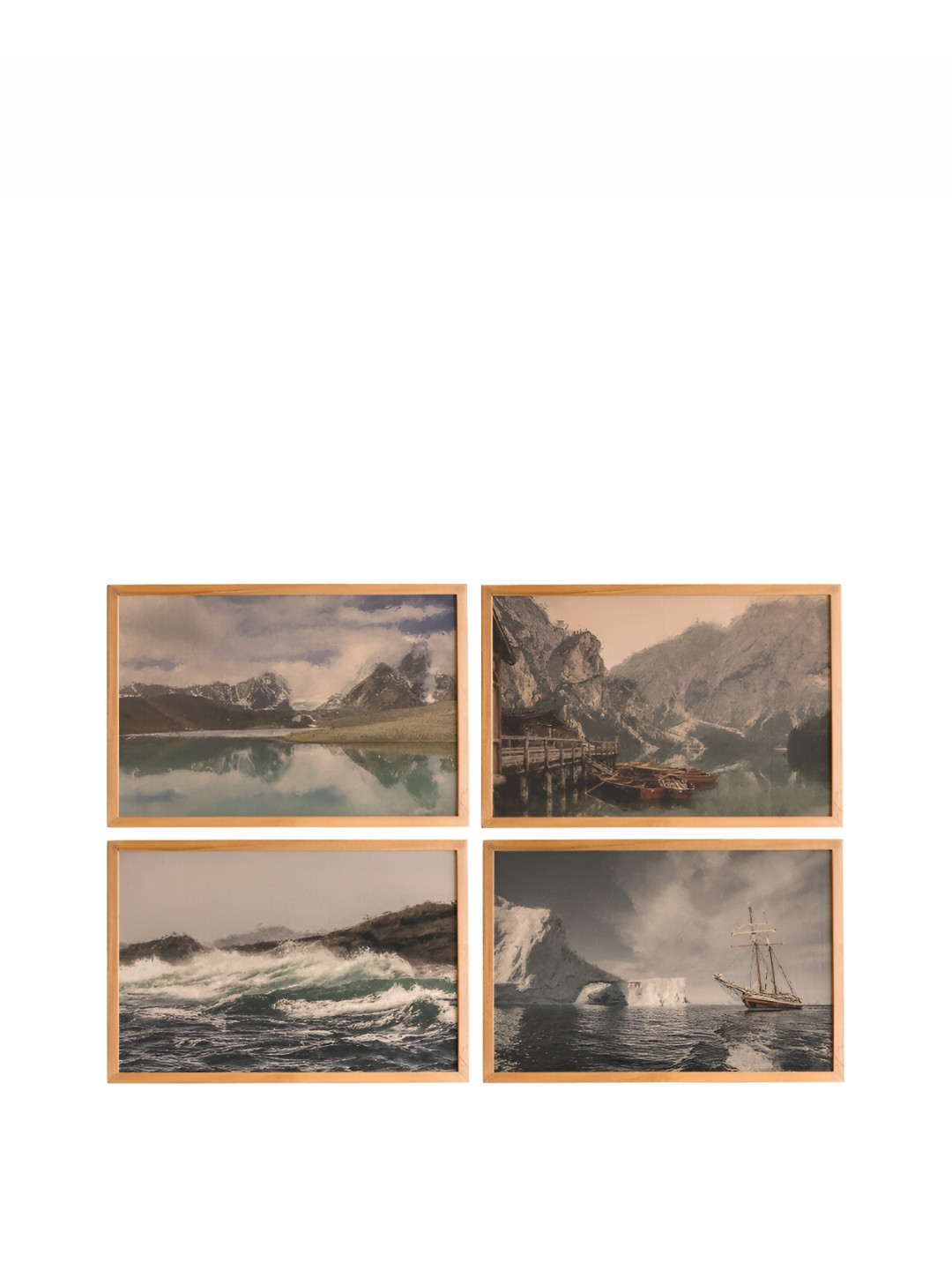 

Cadore Gifts Beige 4 Pcs Wooden Other Wall Paintings