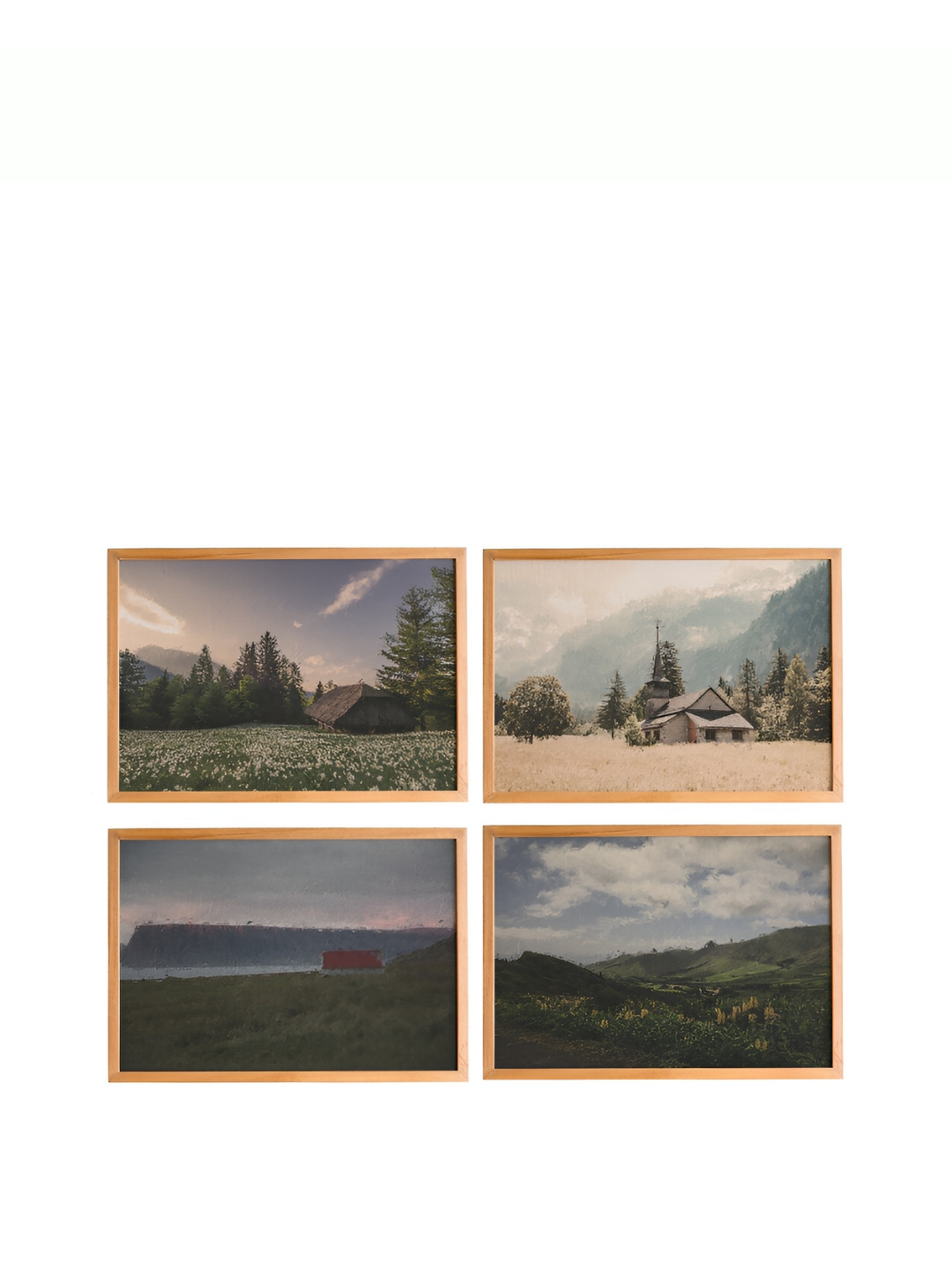 

Cadore Gifts Beige 4 Pieces Vintage Wall Art