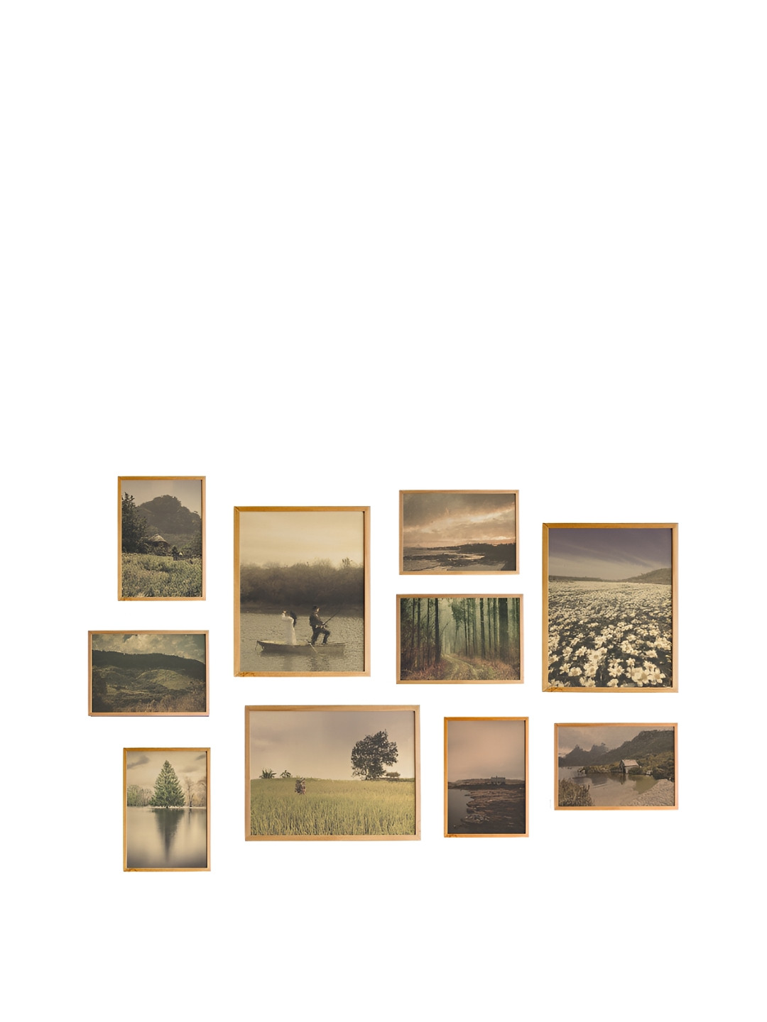 

Cadore Gifts Beige 6 Pcs Floral and Botanical Wood Wall Paintings