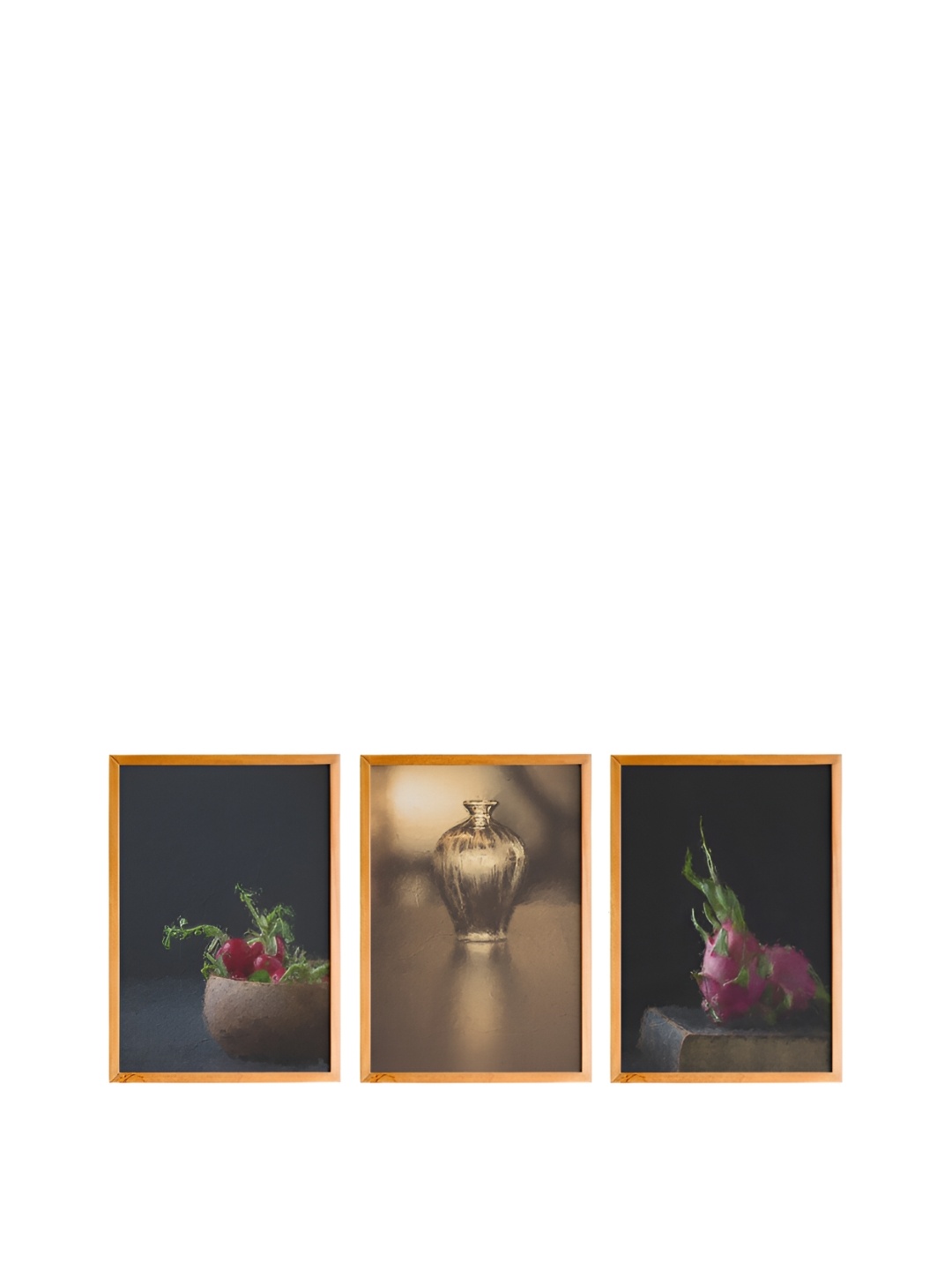 

Cadore Gifts Beige 3 Pieces Wooden Painting Rectangular Wall Art