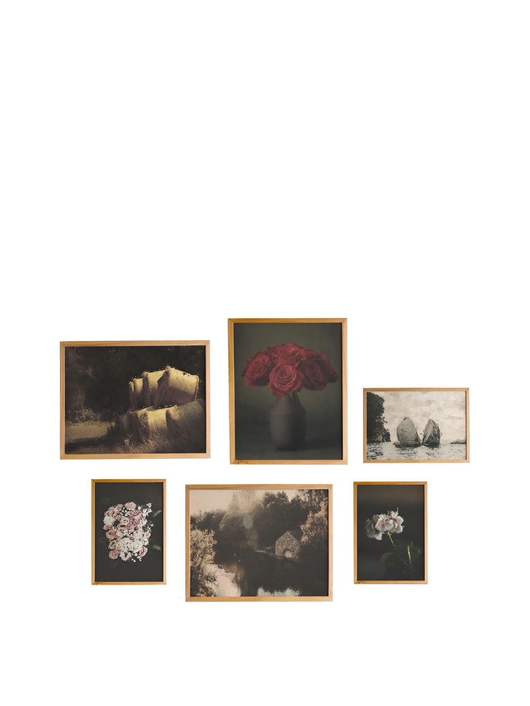 

Cadore Gifts Beige 6 Pieces Synthetic Wood Other Wall Paintings