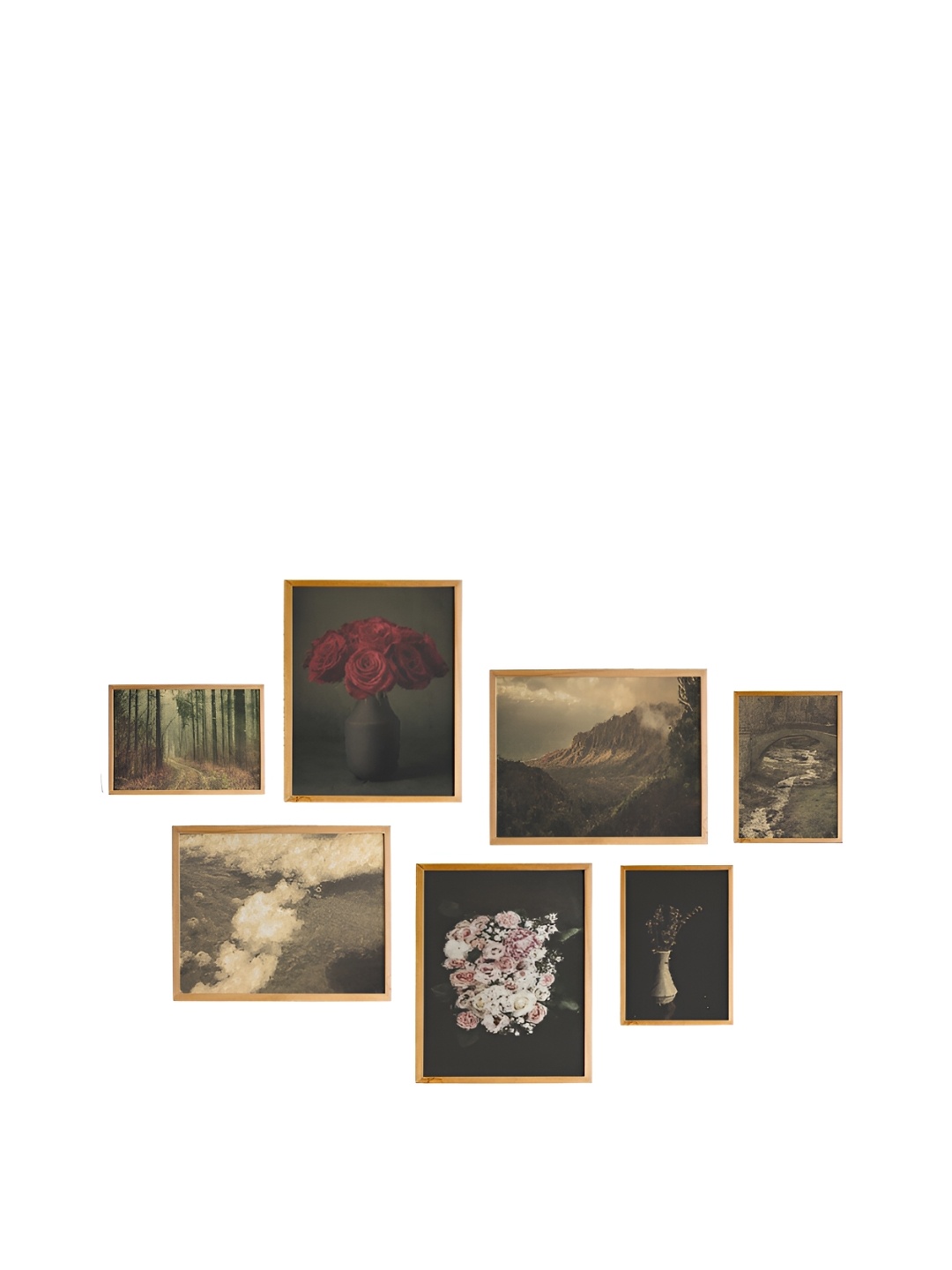 

Cadore Gifts Beige 7 Piece Wood Paintings Wall Art