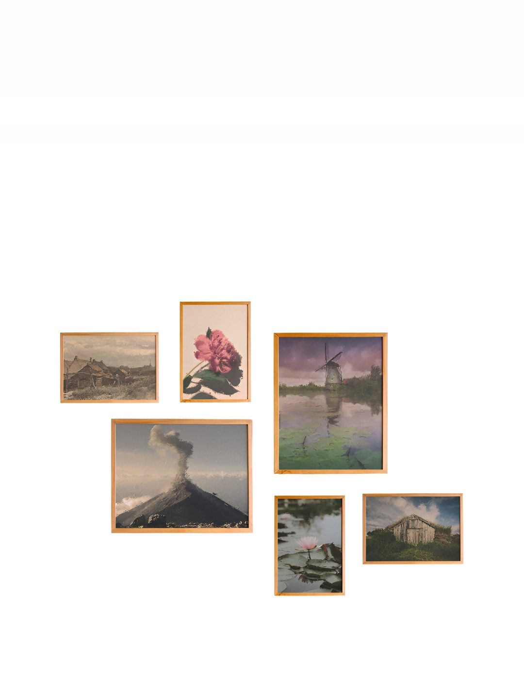 

Cadore Gifts Beige 6 and More Piece Synthetic Wood Vintage Wall Paintings