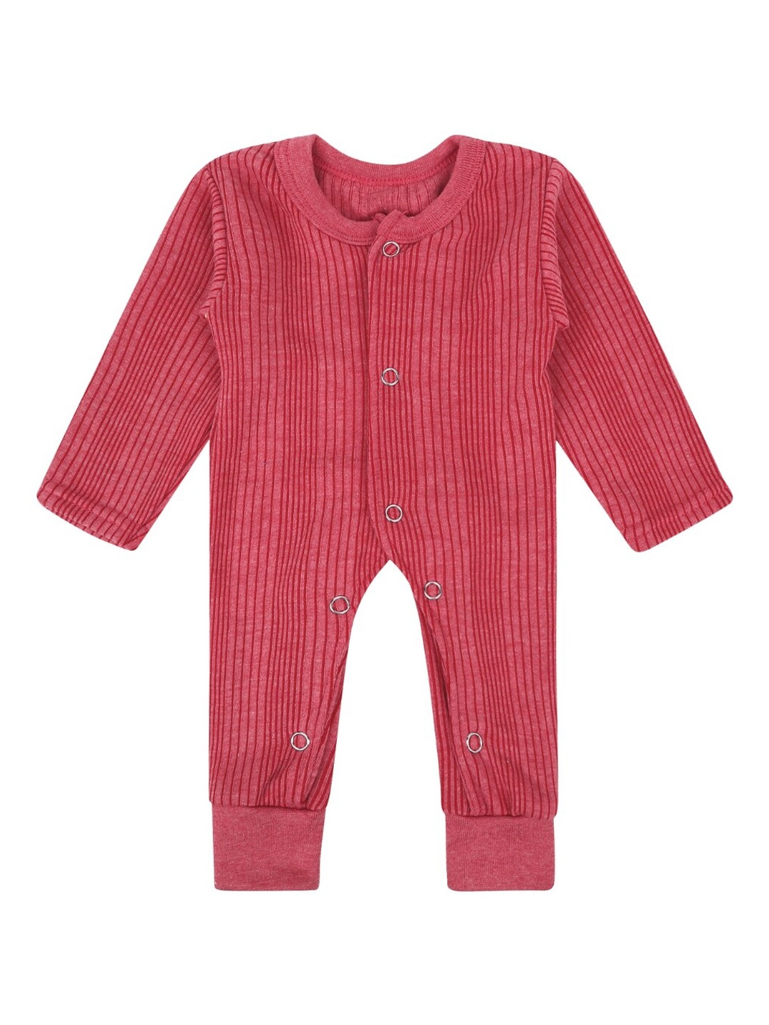 

Superminis Infants Striped Cotton Thermal Romper, Red