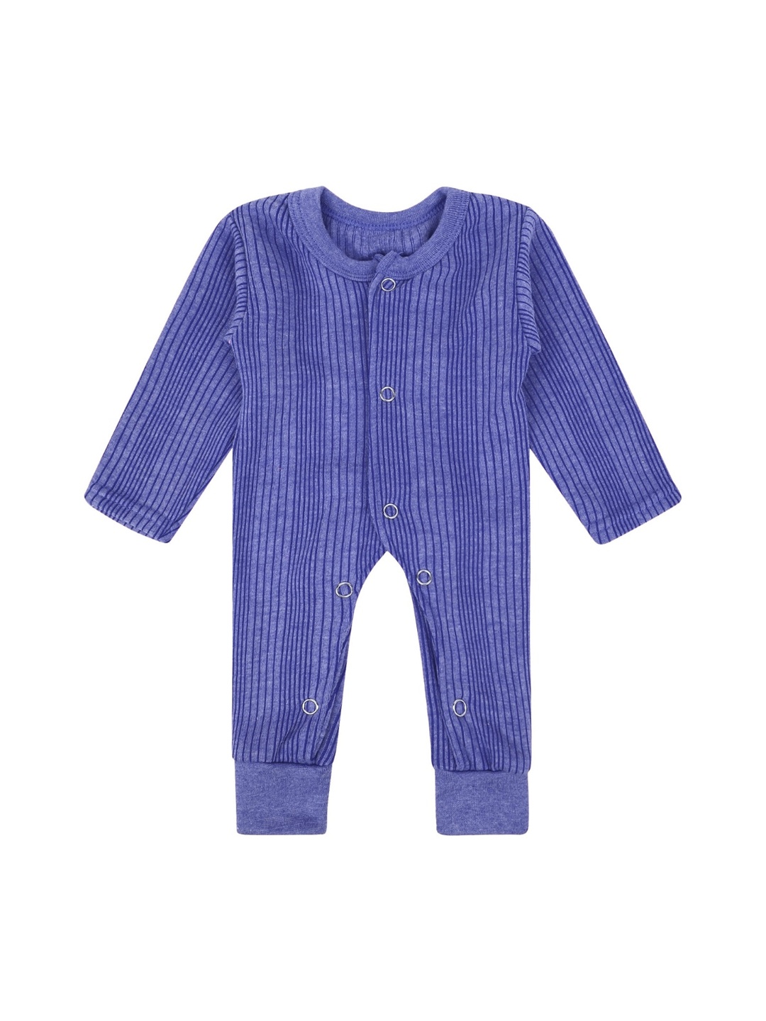 

Superminis Infants Striped Cotton Thermal Romper, Blue