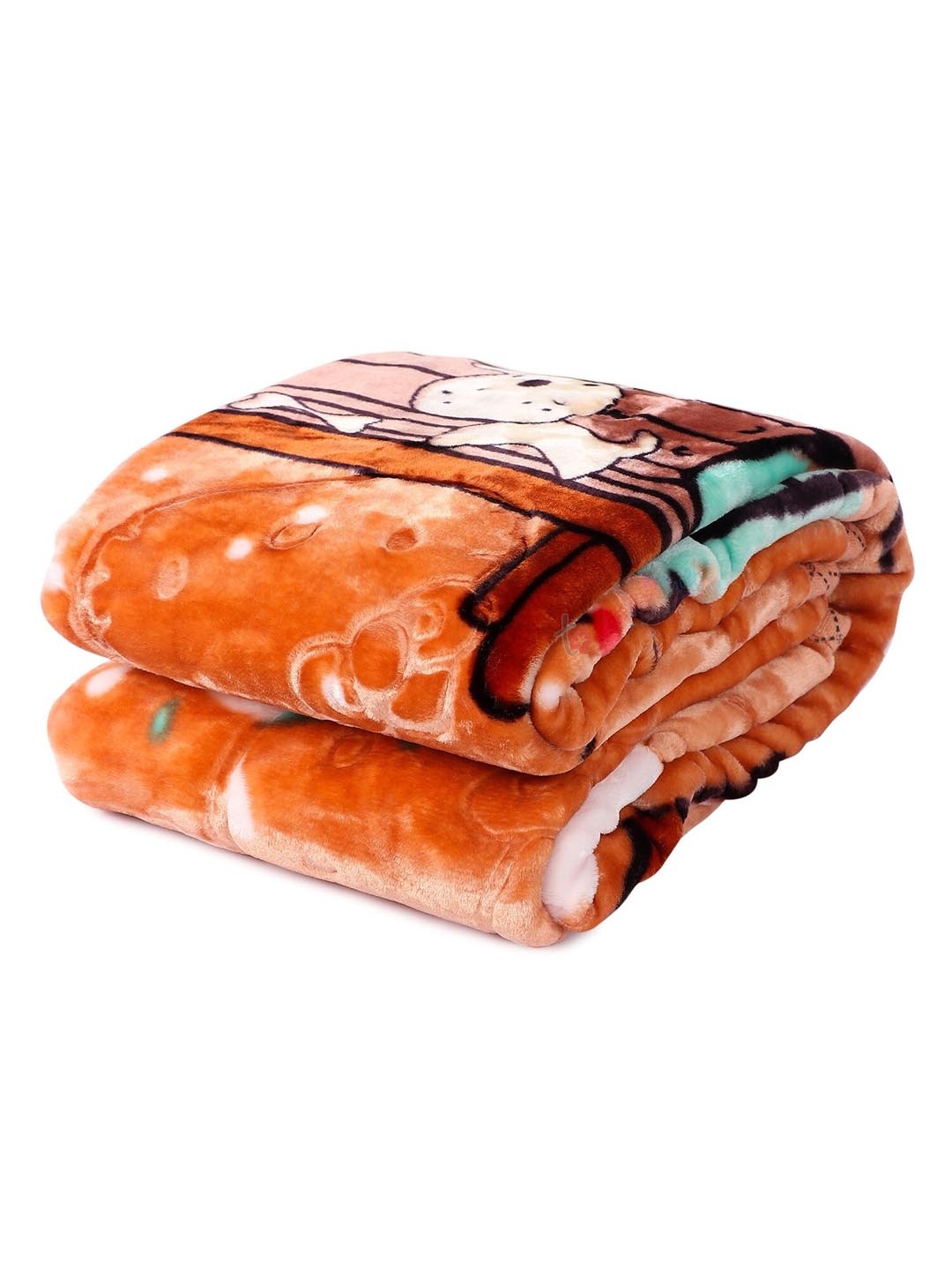 

Butterthief Brown & White Cartoon Characters Mink Heavy Winter Single Bed Blanket