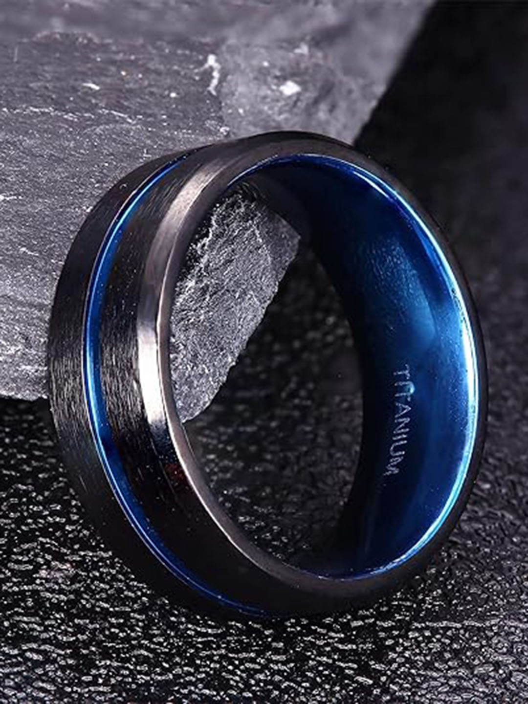 

MEENAZ Men Silver Plated Stainless Steel Band Finger Ring
