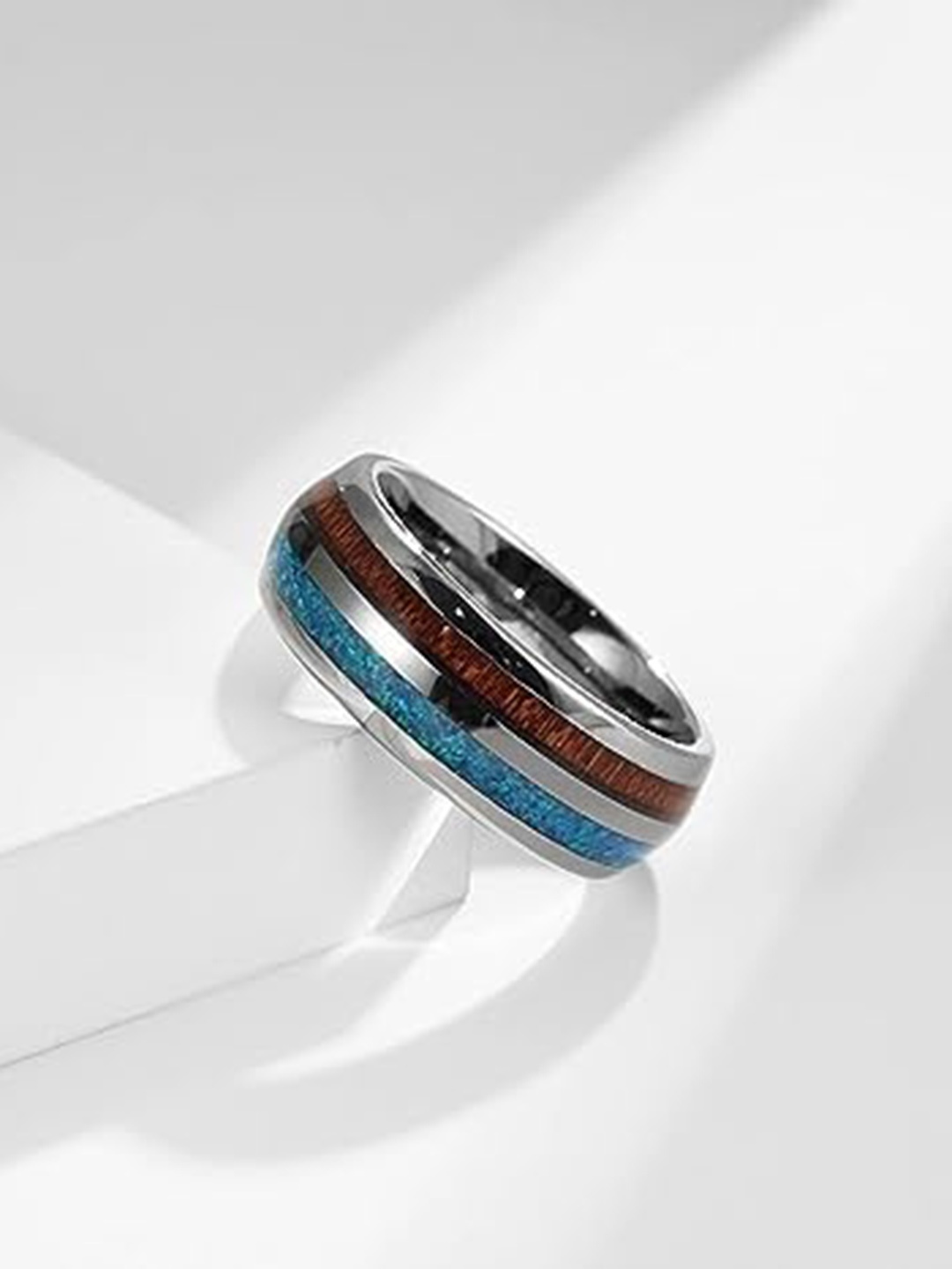 

MEENAZ Men Silver-Plated Band Finger Ring