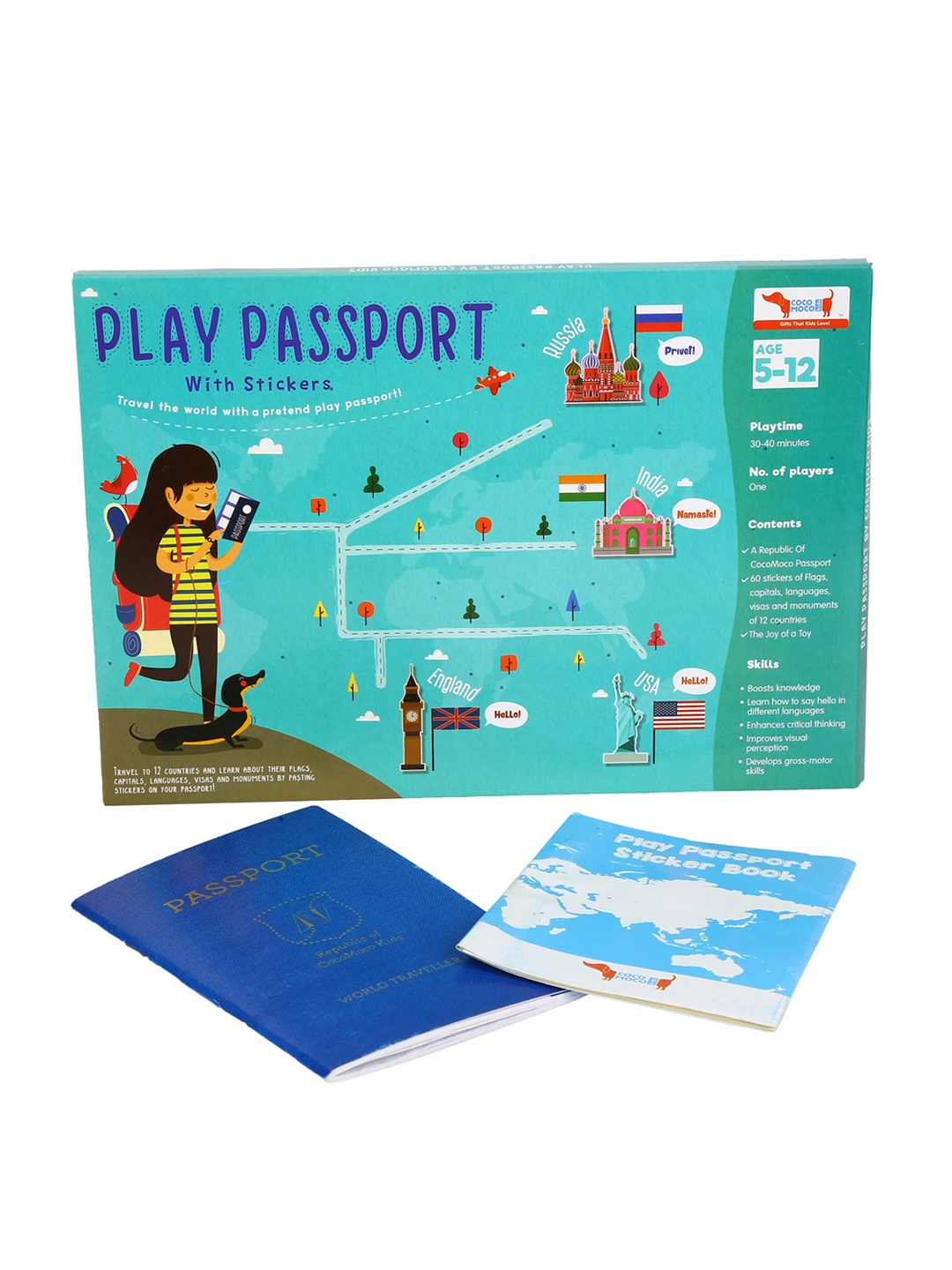 

CocoMoco Kids Play Passport For Kids, Blue