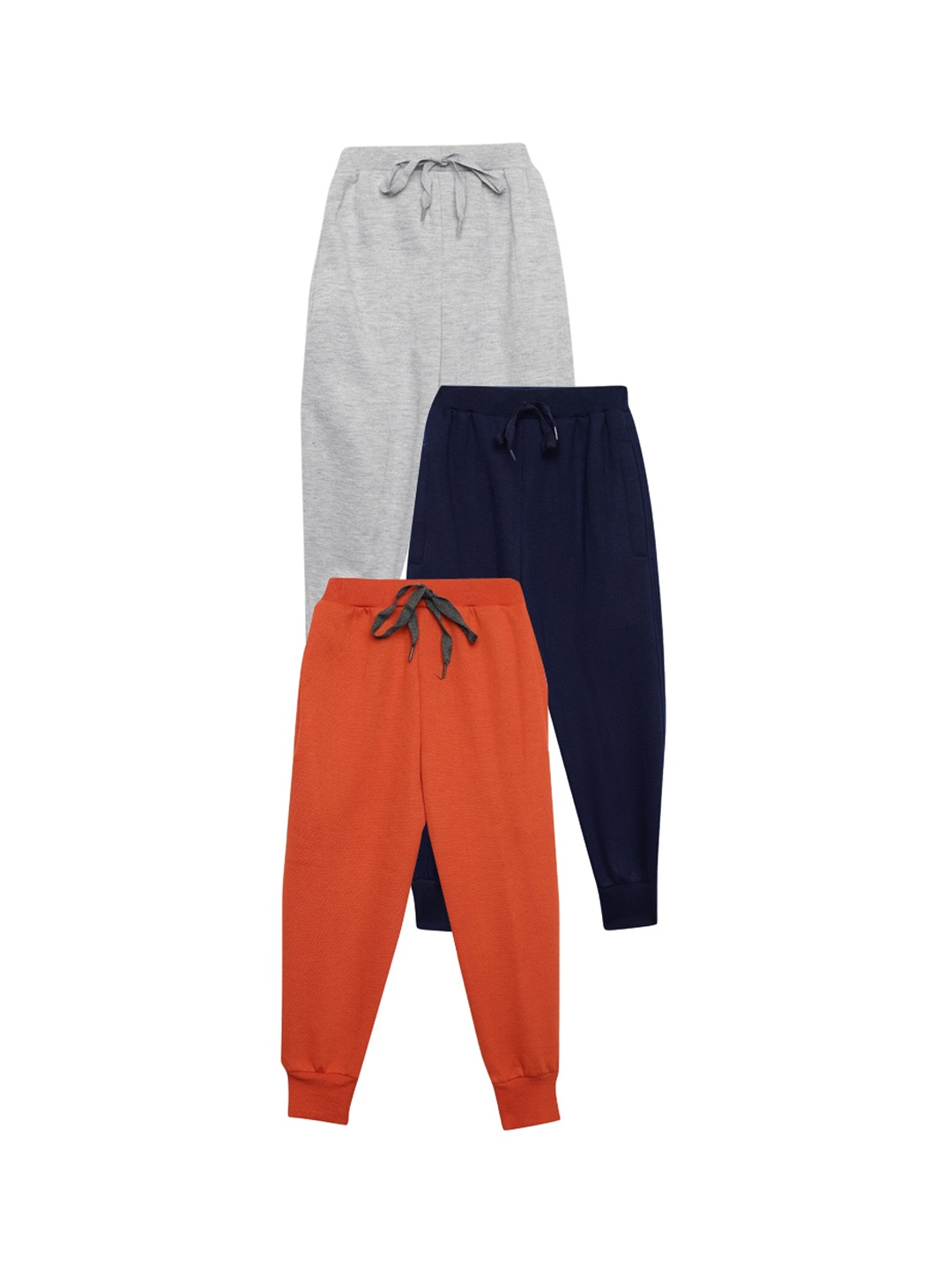 

VIMAL JONNEY Kids Pack Of 3 Mid Rise Joggers, Orange