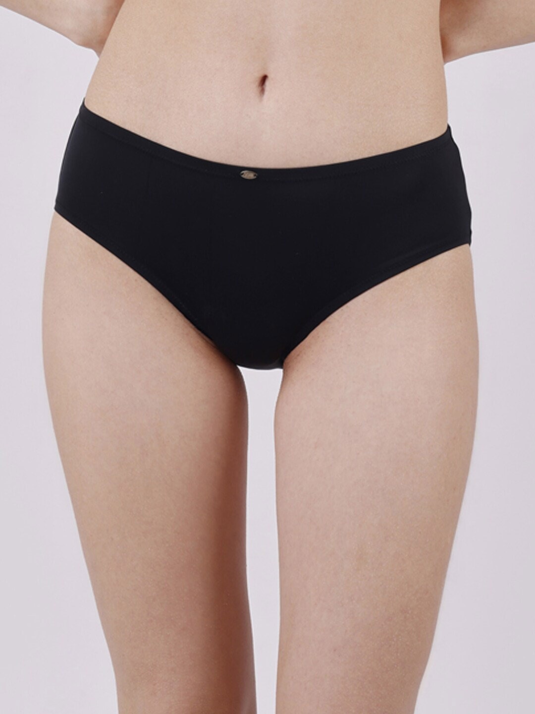 

SOIE Women High Rise Full Coverage Briefs CP-1134BLACK-BLACK