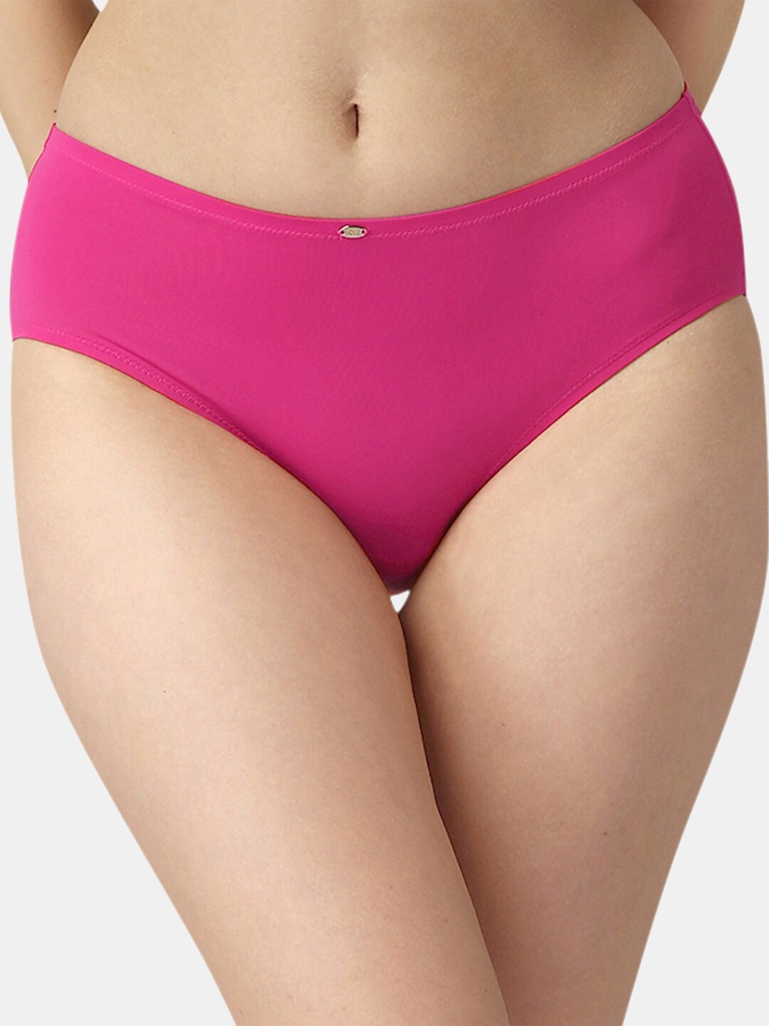 

Soie Women High Rise Full Coverage Basic Brief, Pink