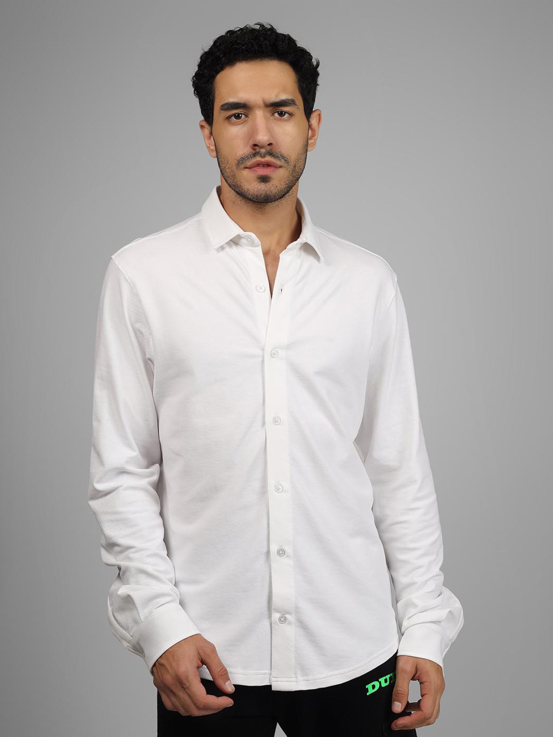 

WEARDUDS Premium Slim Fit Casual Shirt, White