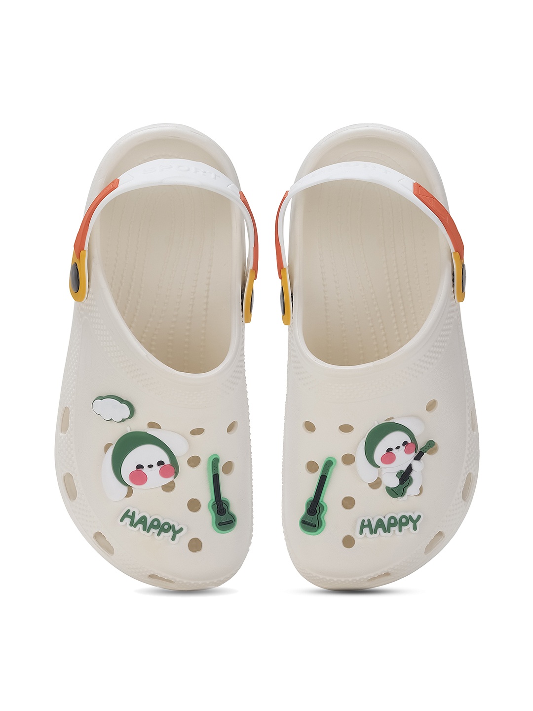 

CASSIEY Women Self Design Comfortable Lightweight Clogs, Cream