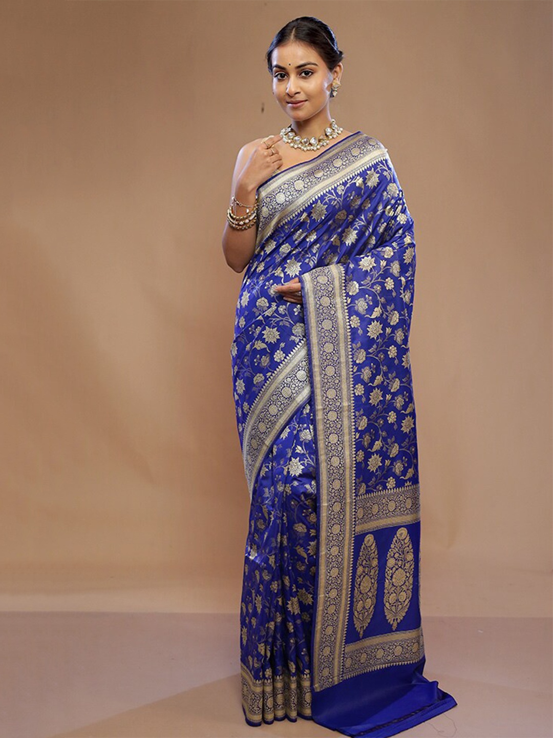 

AllSilks Blue Pure Silk Saree