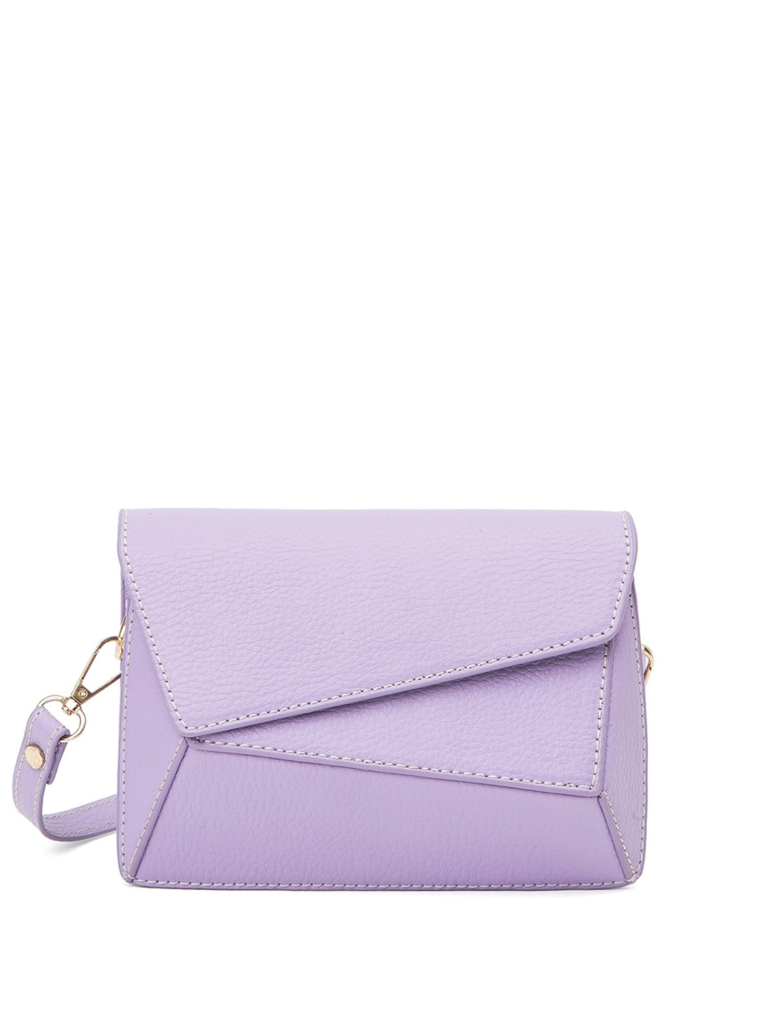 

KLEIO Textured Structured Sling Bag, Purple