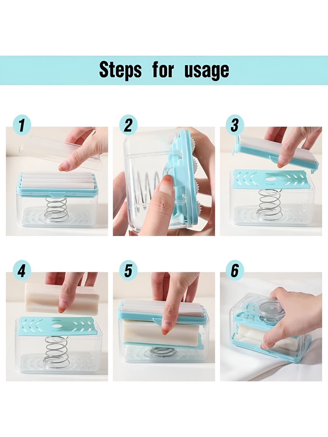 

SATSUN ENTERPRISE Blue Solid Square Soap Dish