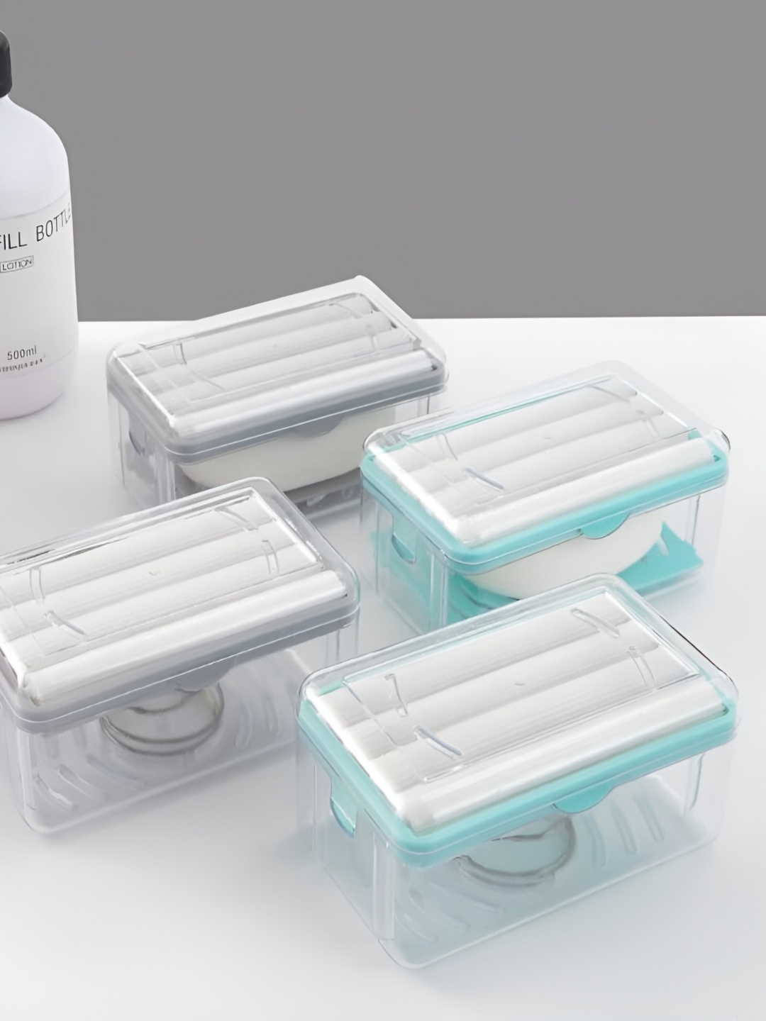 

SATSUN ENTERPRISE Blue Solid Square Soap Dish