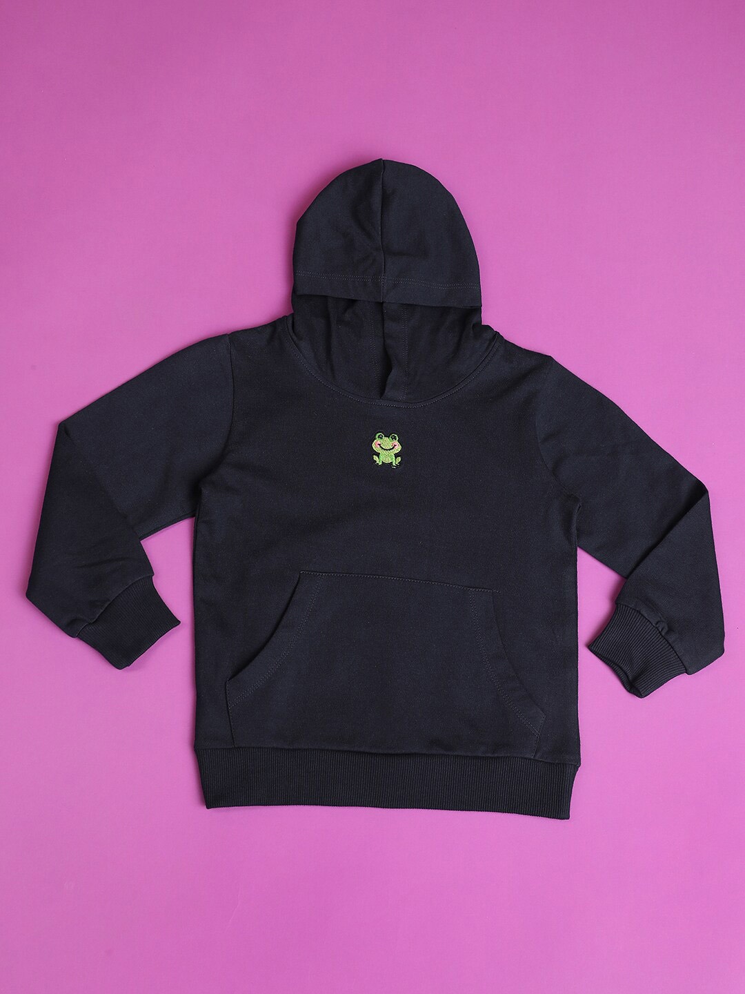

Hoop Girls Embroidered Hooded Sweatshirt, Navy blue
