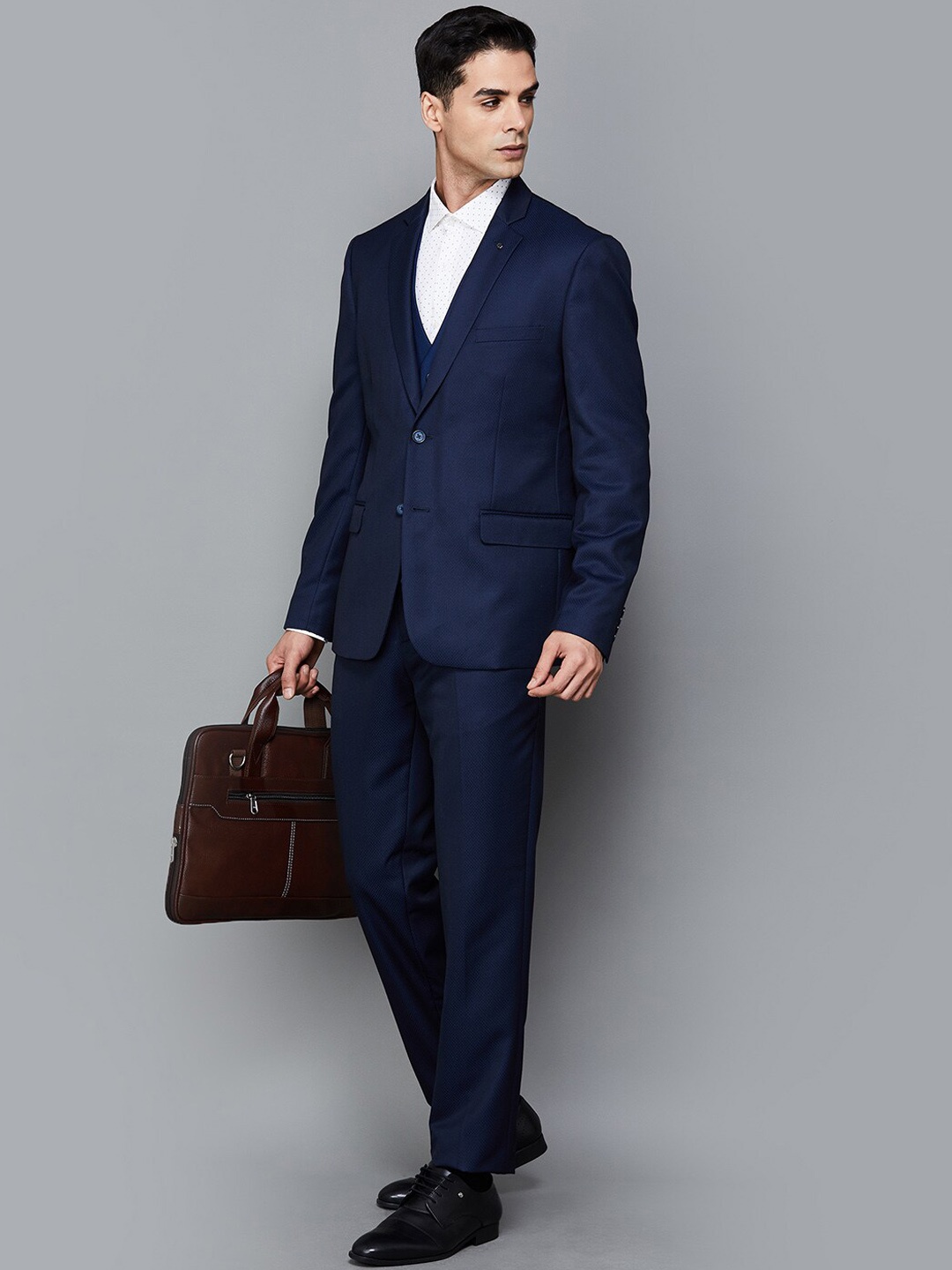 

CODE by Lifestyle Self-Design Single-Breasted Two-Piece Suit, Blue