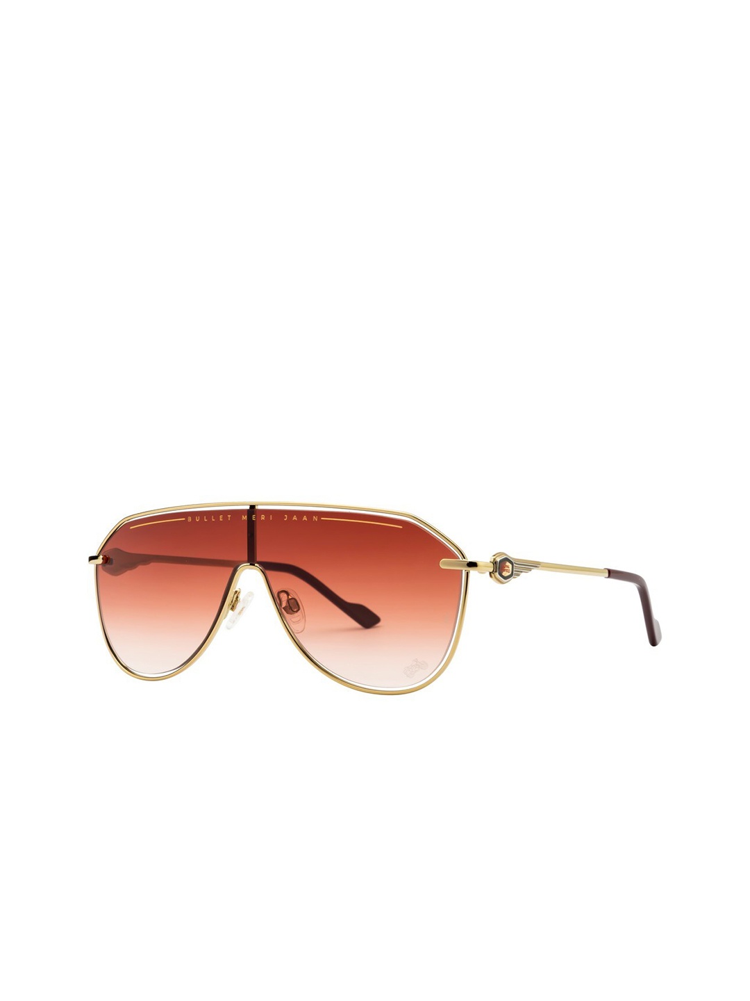 

Royal Enfield Men Lens & Shield Sunglasses With UV Protected Lens, Maroon