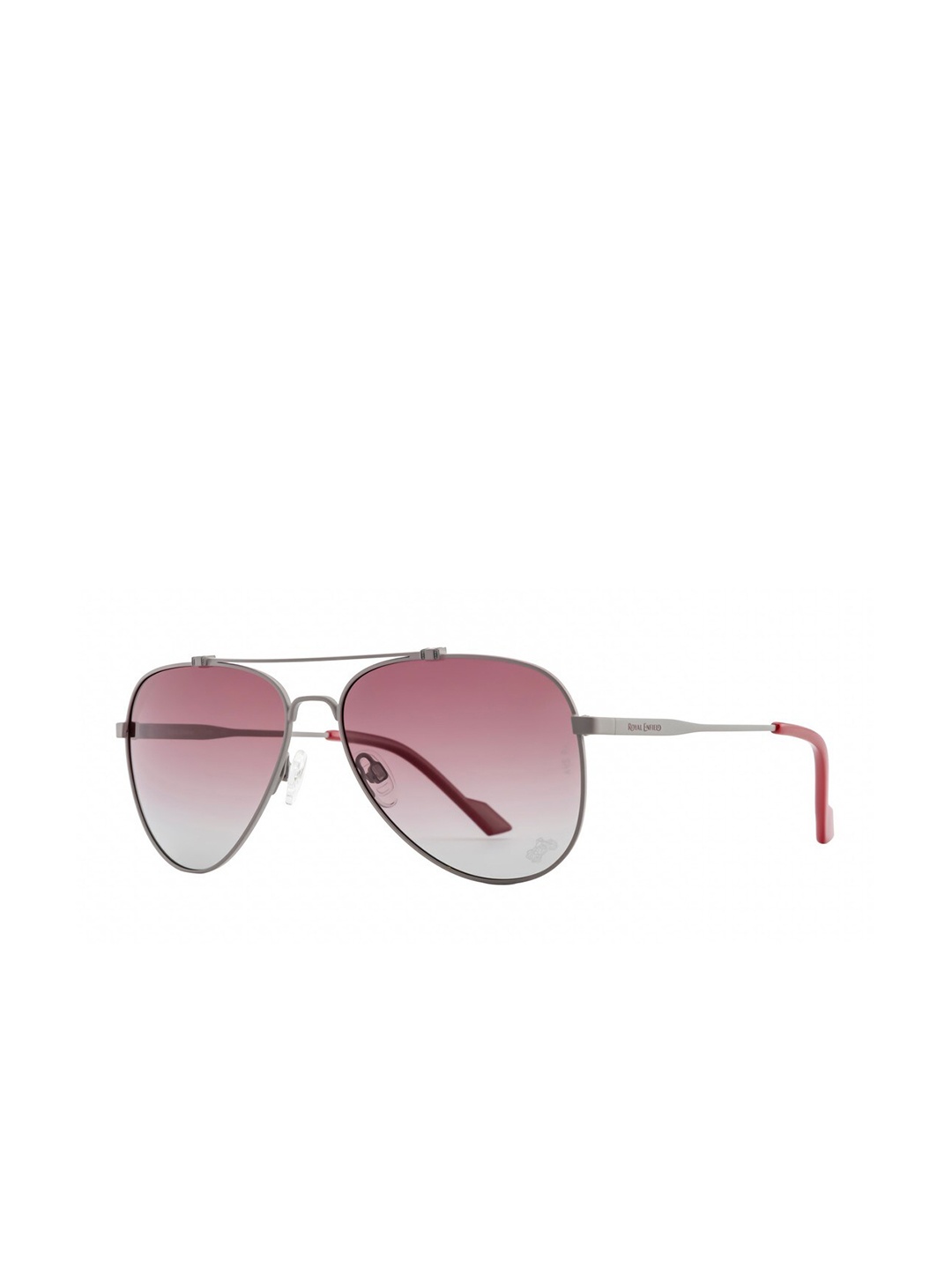 

Royal Enfield Men Aviator Sunglasses with Polarised and UV Protected Lens RE-20009-C03, Rose