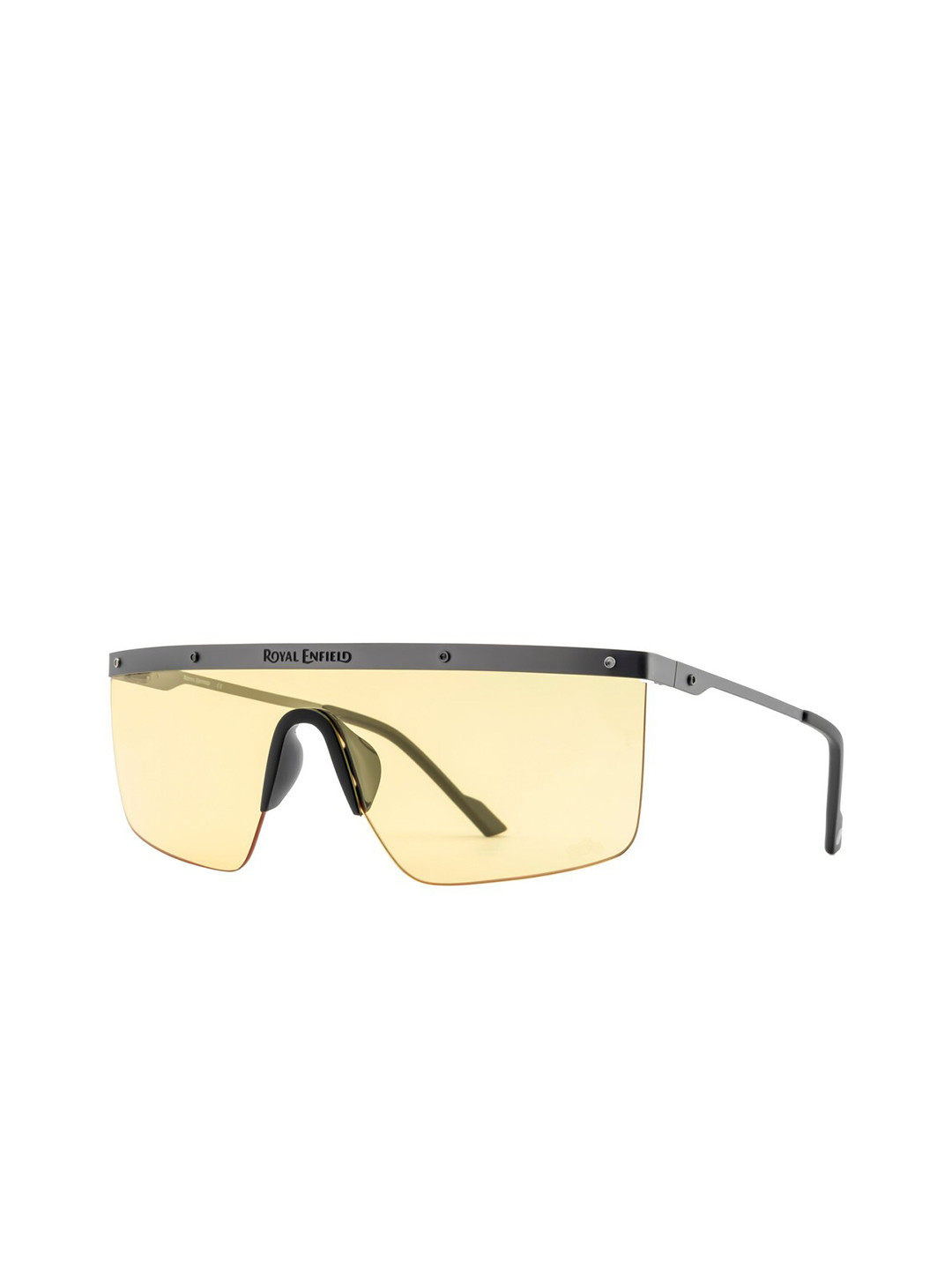 

Royal Enfield Men Shield Sunglasses with UV Protected Lens RE-20004-C04, Yellow