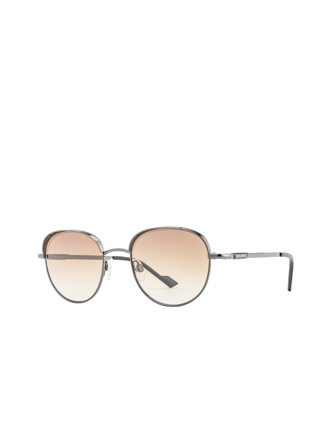 

Royal Enfield Men Round Sunglasses with UV Protected Lens RE-20002-C02, Brown