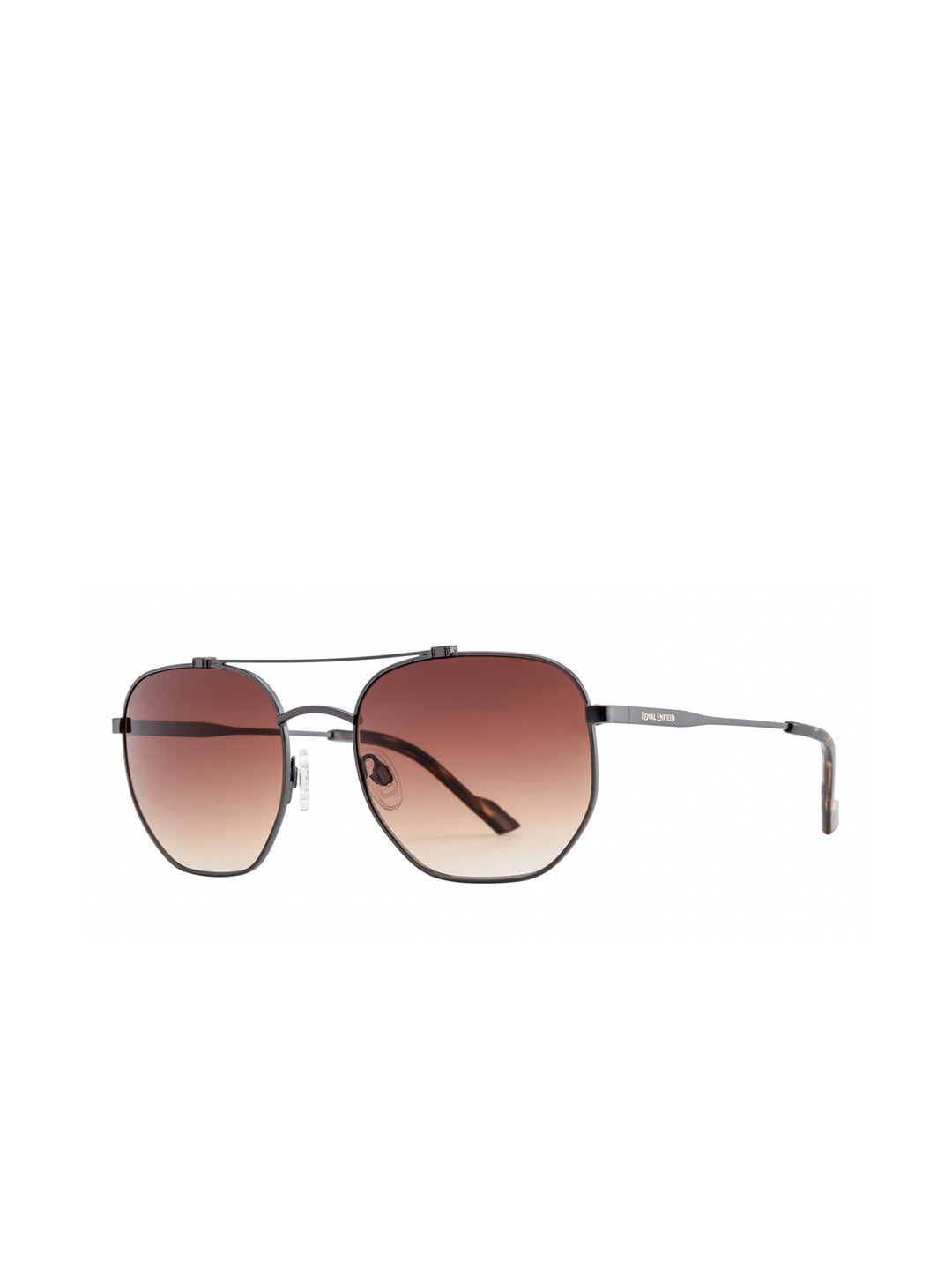 

Royal Enfield Men Hexagon Sunglasses With UV Protected Lens RE-20010-C04, Brown