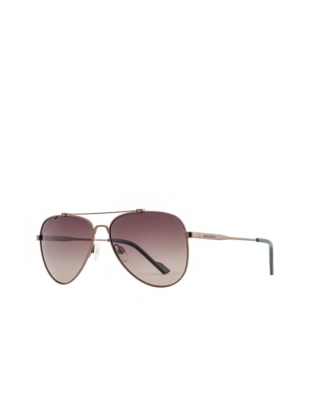 

Royal Enfield Men Aviator Sunglasses with Polarised and UV Protected Lens RE-20009-C01, Brown