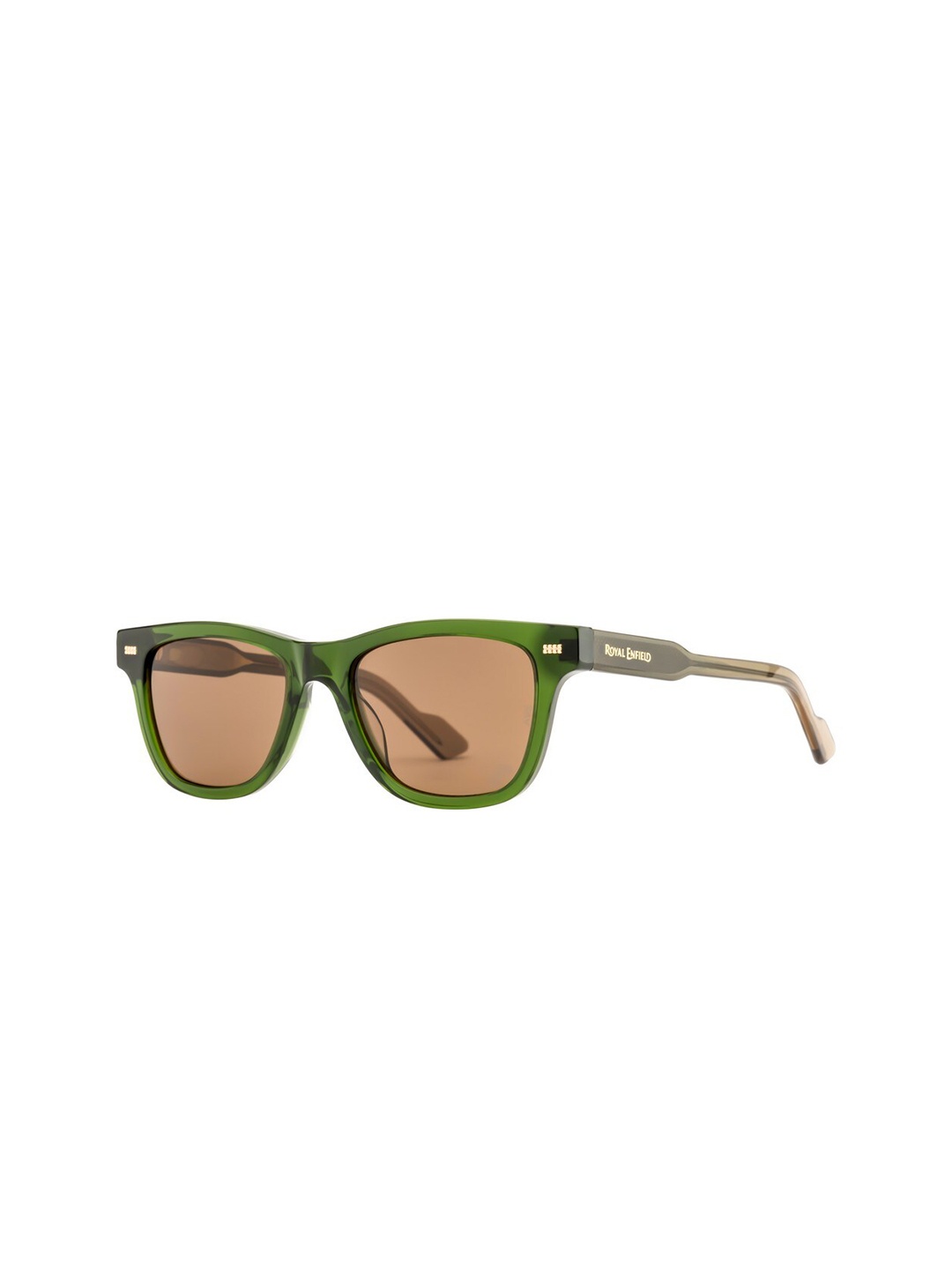 

Royal Enfield Men Wayfarer Sunglasses With UV Protected Lens, Brown