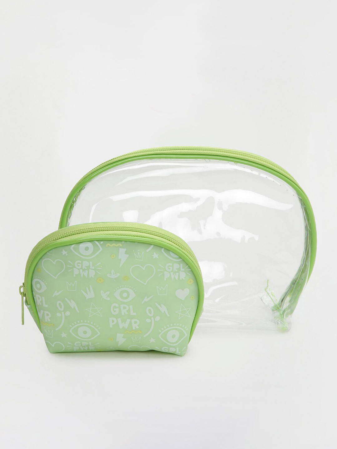 

Ginger by Lifestyle Set Of 2 Printed Pouch, Green