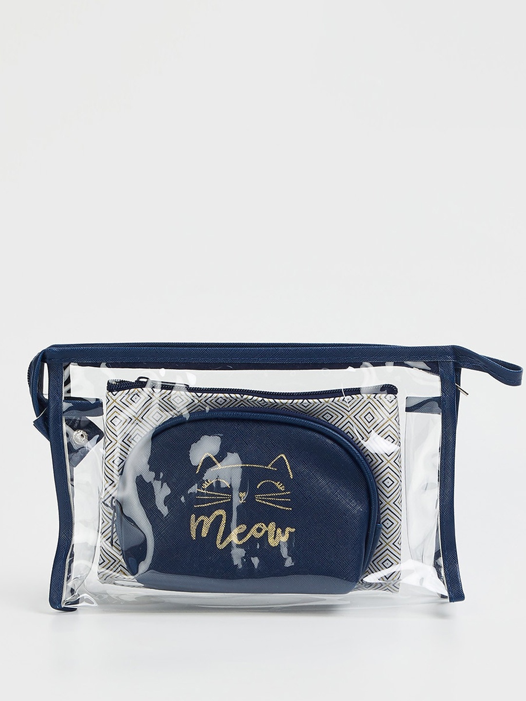 

Ginger by Lifestyle Set of 3 Printed Travel Pouch, Blue