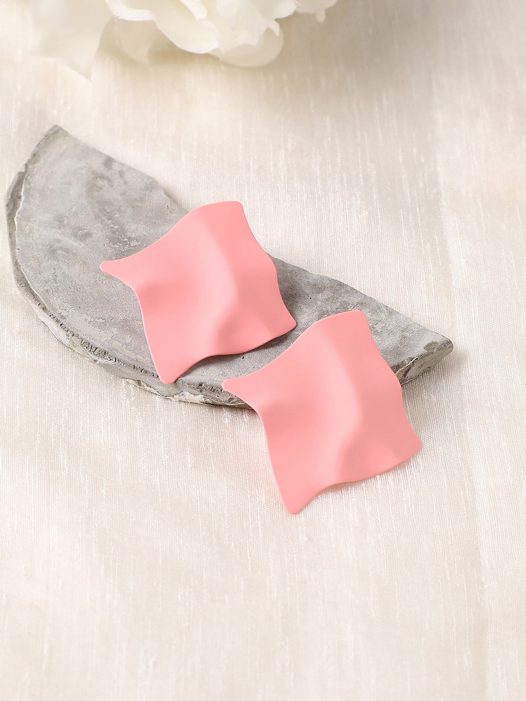 

SOHI Contemporary Studs Earrings, Pink