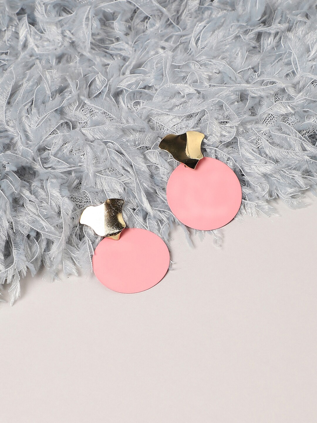 

SOHI Pink Gold-Plated Drop Earrings