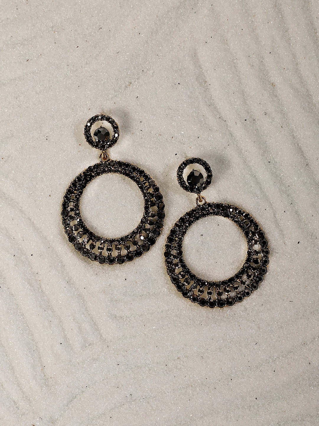 

SOHI Gold Plated Drop Earrings, Silver