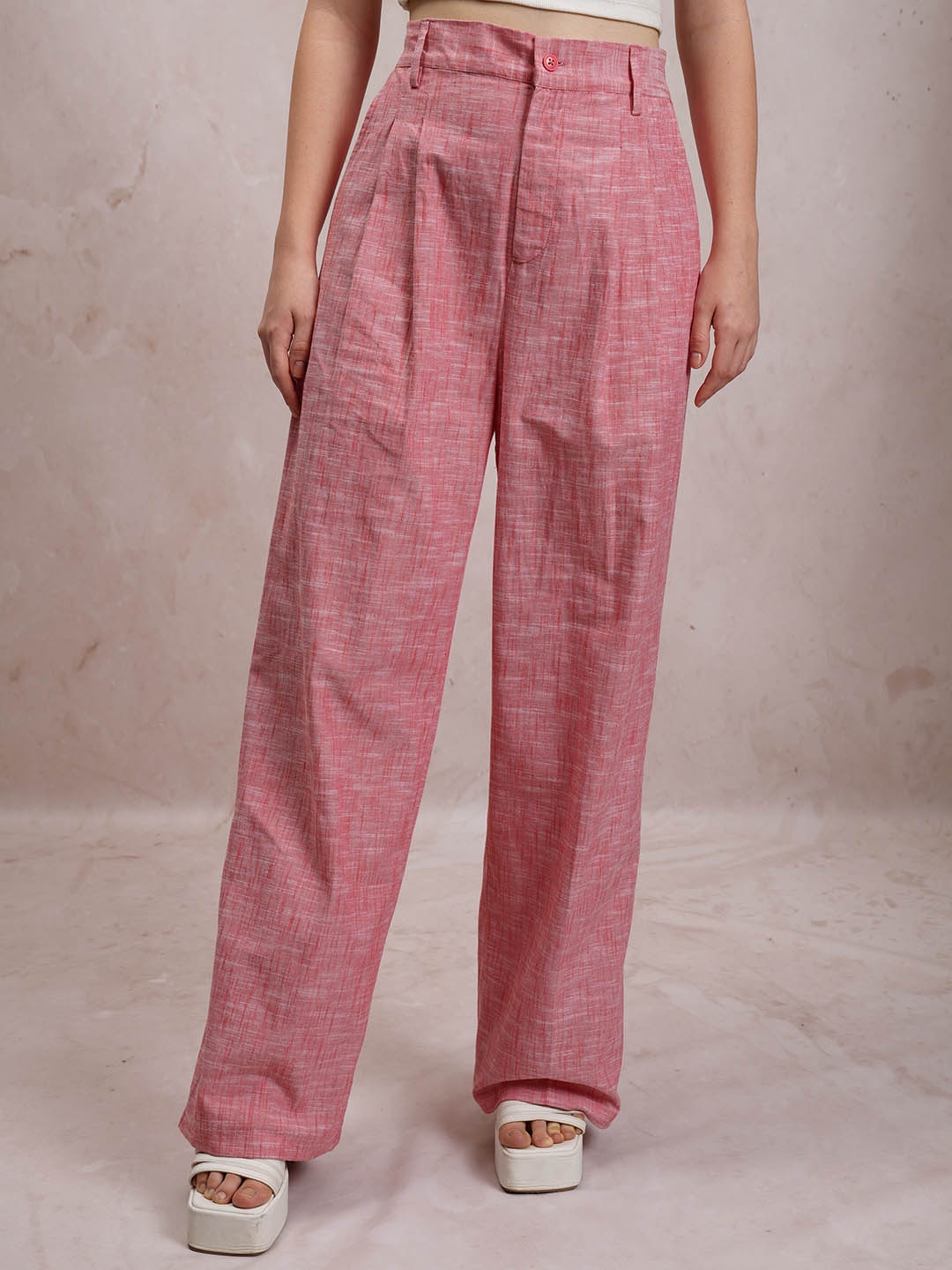 

Tokyo Talkies Women Red Parallel Trousers