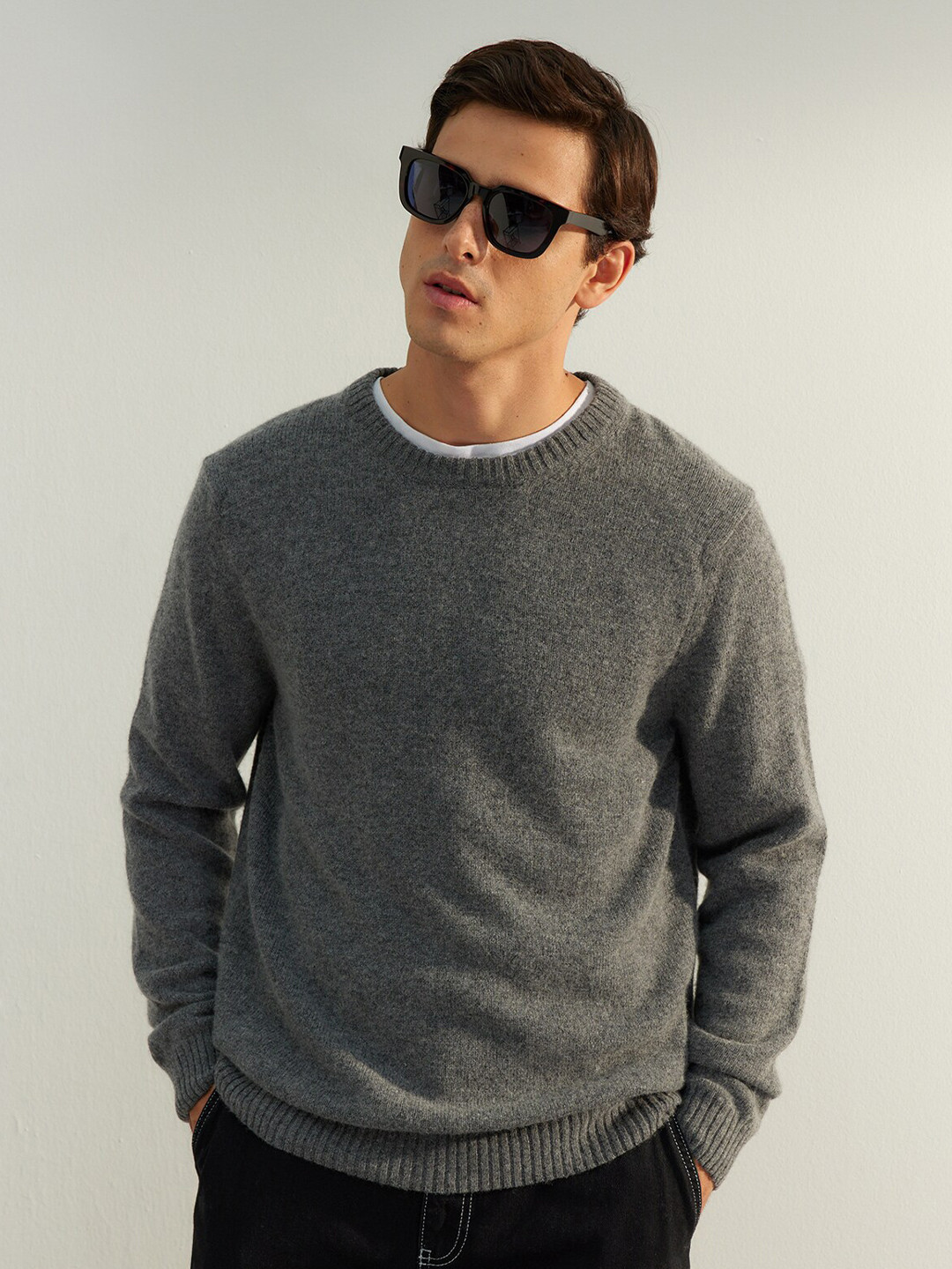

Trendyol Round Neck Pullover, Grey