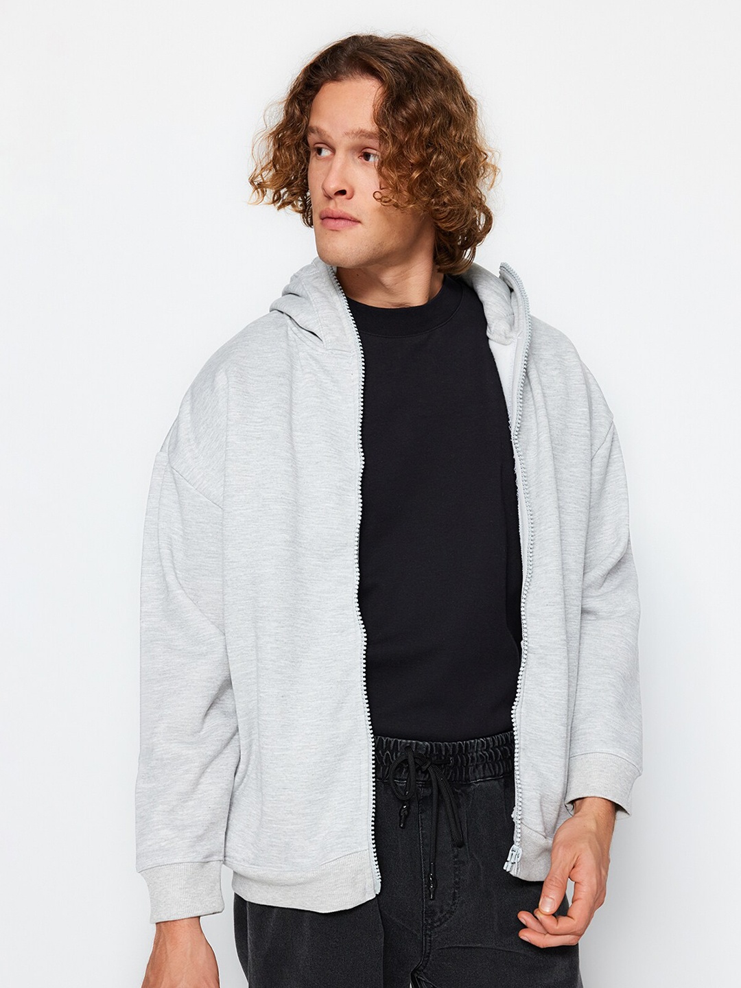 

Trendyol Hooded Long Sleeves Sweatshirt, Grey