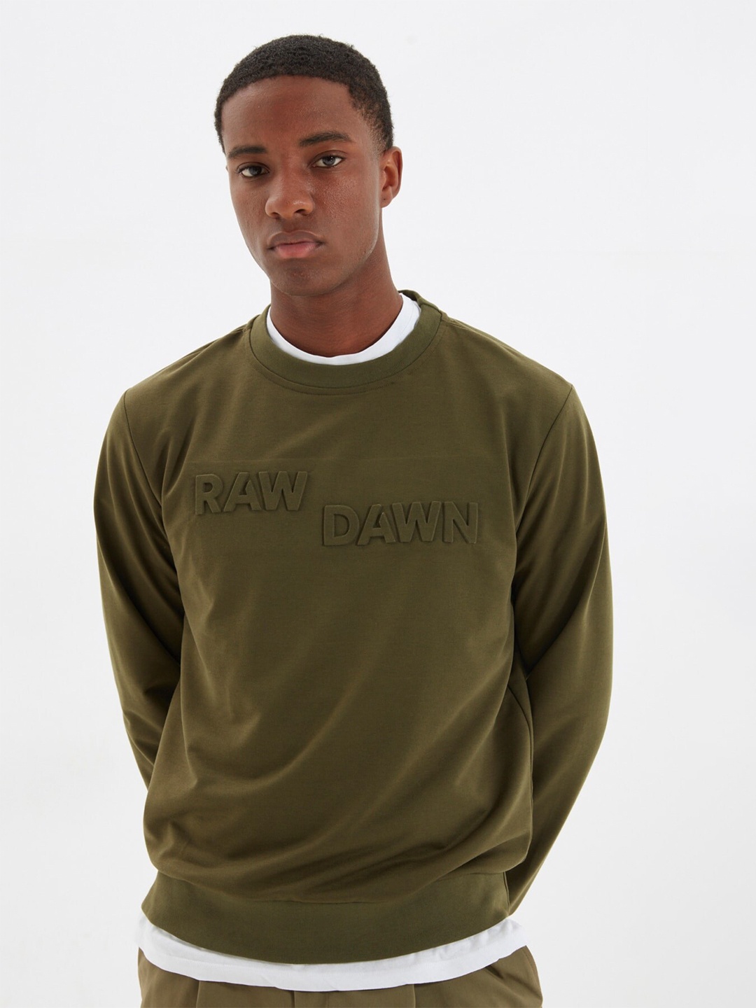 

Trendyol Round Neck Sweatshirt, Olive