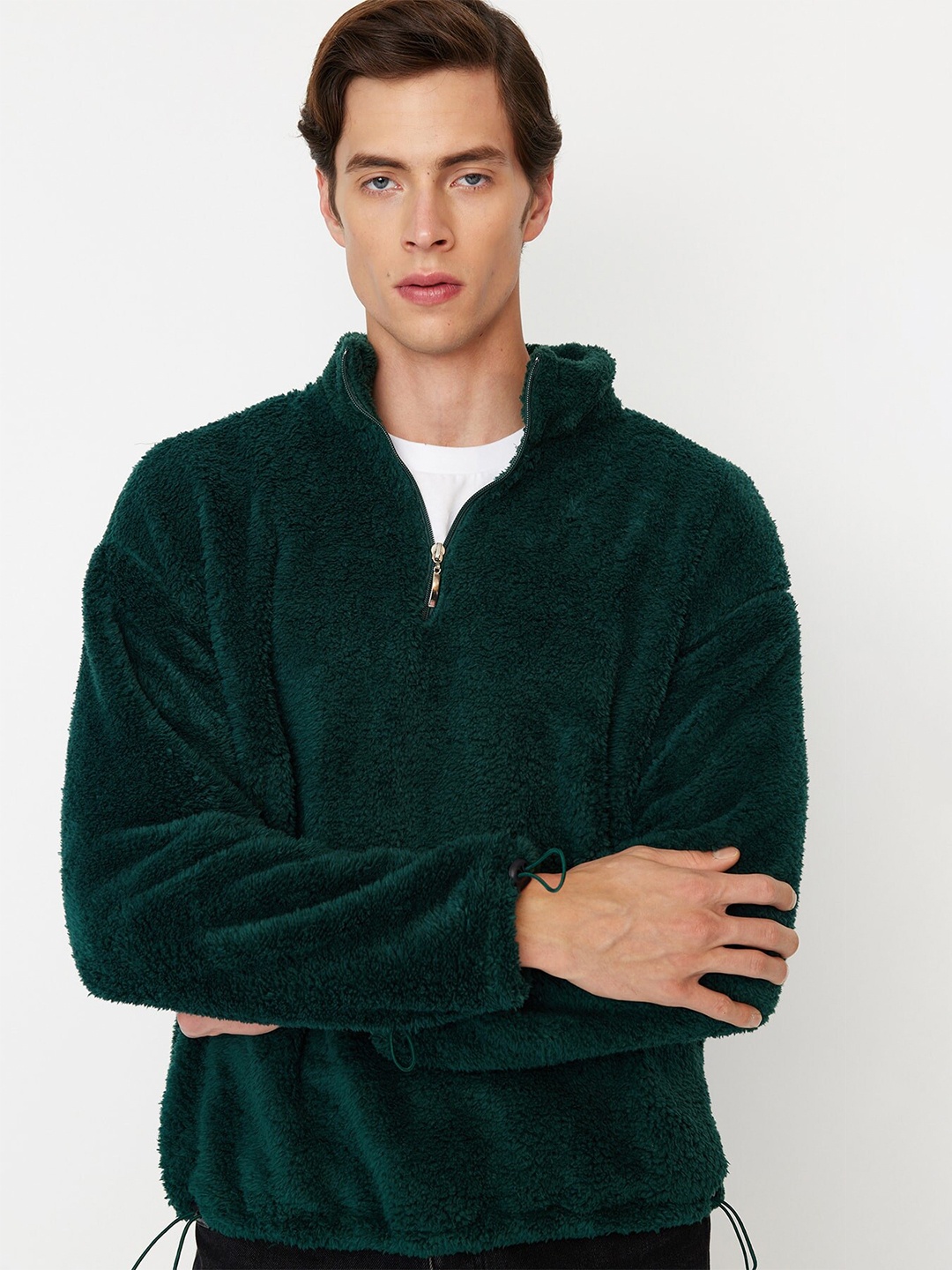 

Trendyol Mock Collar Sweatshirt, Green