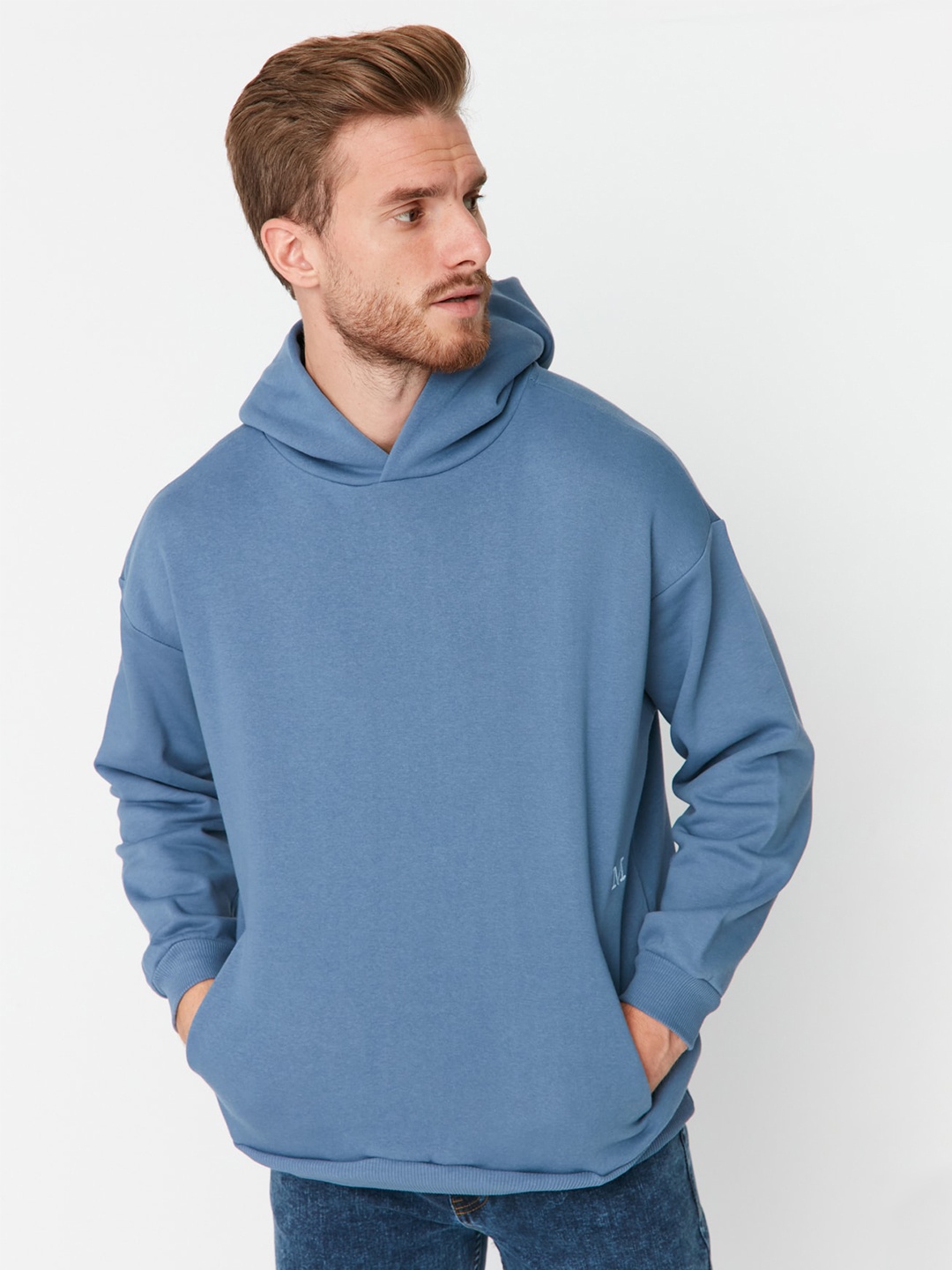 

Trendyol Hooded Pullover Sweatshirt, Blue