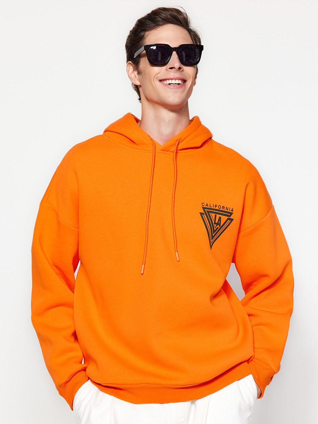

Trendyol Hooded Pullover Pure Cotton Sweatshirt, Orange