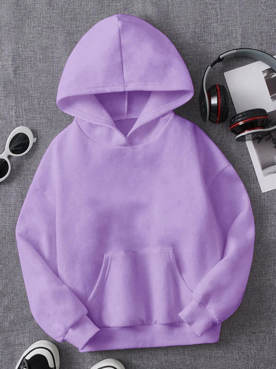 

BAESD Kids Hooded Pullover Fleece Sweatshirt, Purple