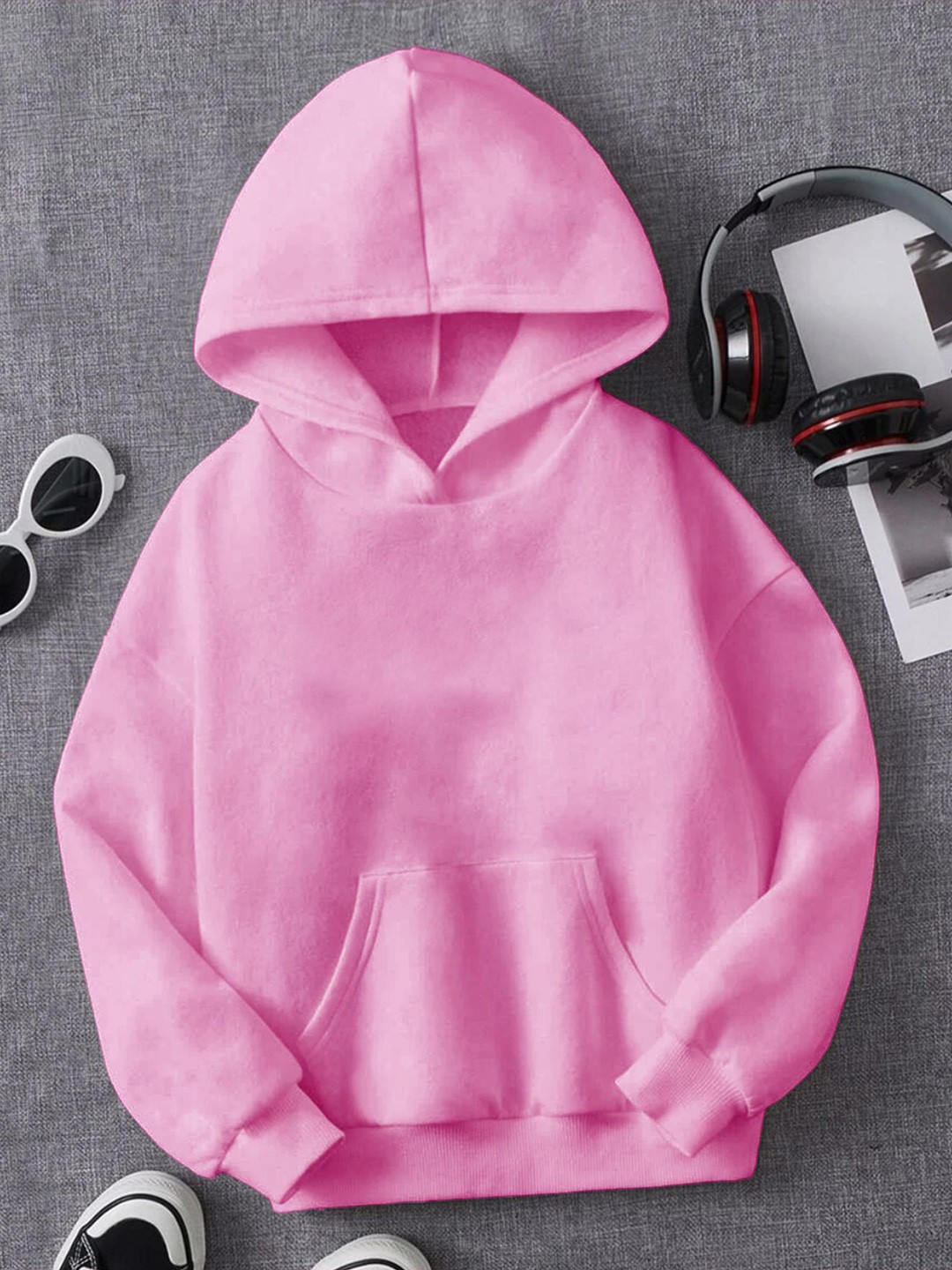 

BAESD Kids Hooded Pullover Fleece Sweatshirt, Pink