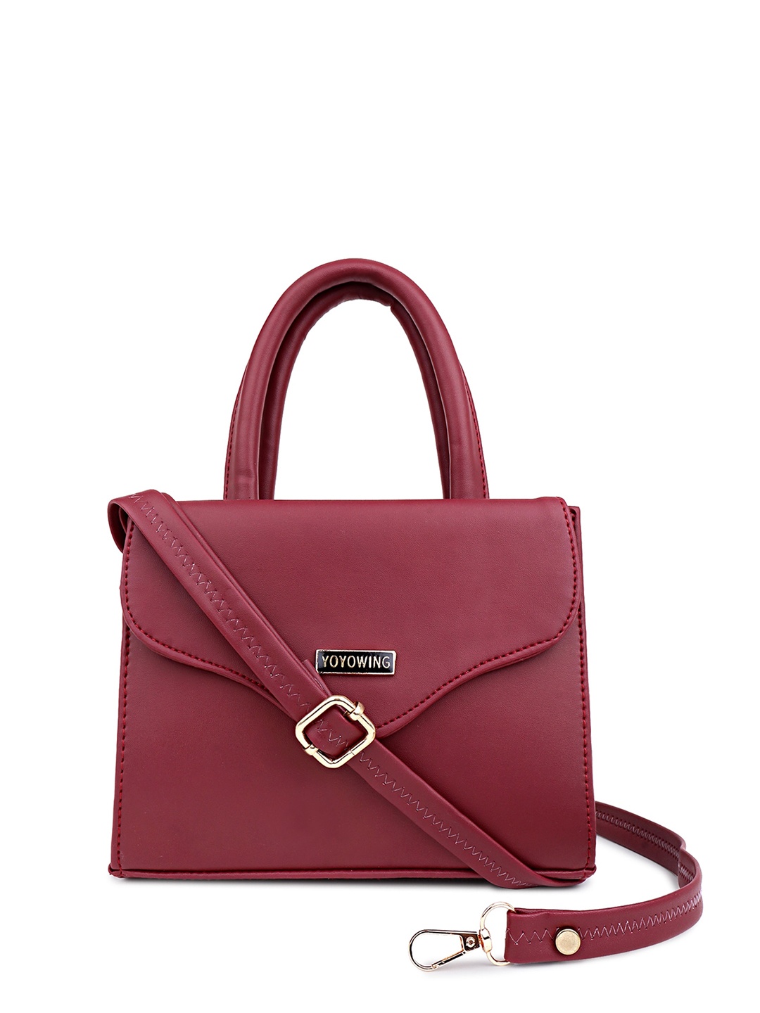 

YOYOWING Structured Handheld Bag, Maroon