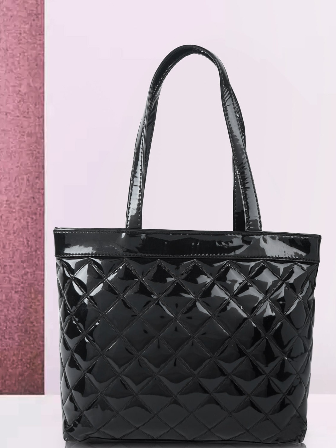 

YOYOWING Textured Structured Shoulder Bag, Black